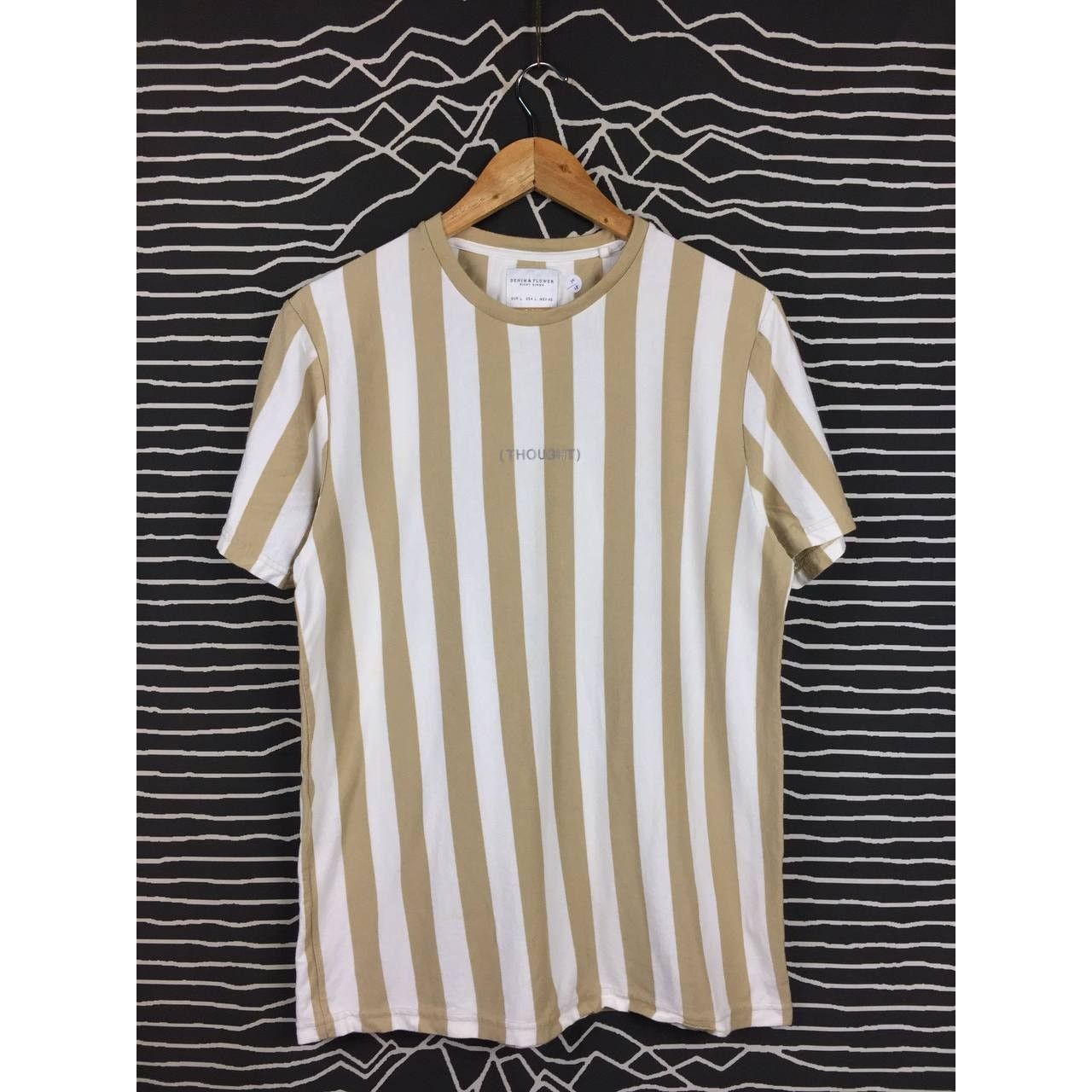 Vintage Denim & Flower Ricky Singh Thought Spell Out Logo Stripe Tee Size US L / EU 52-54 / 3 - 1 Thumbnail