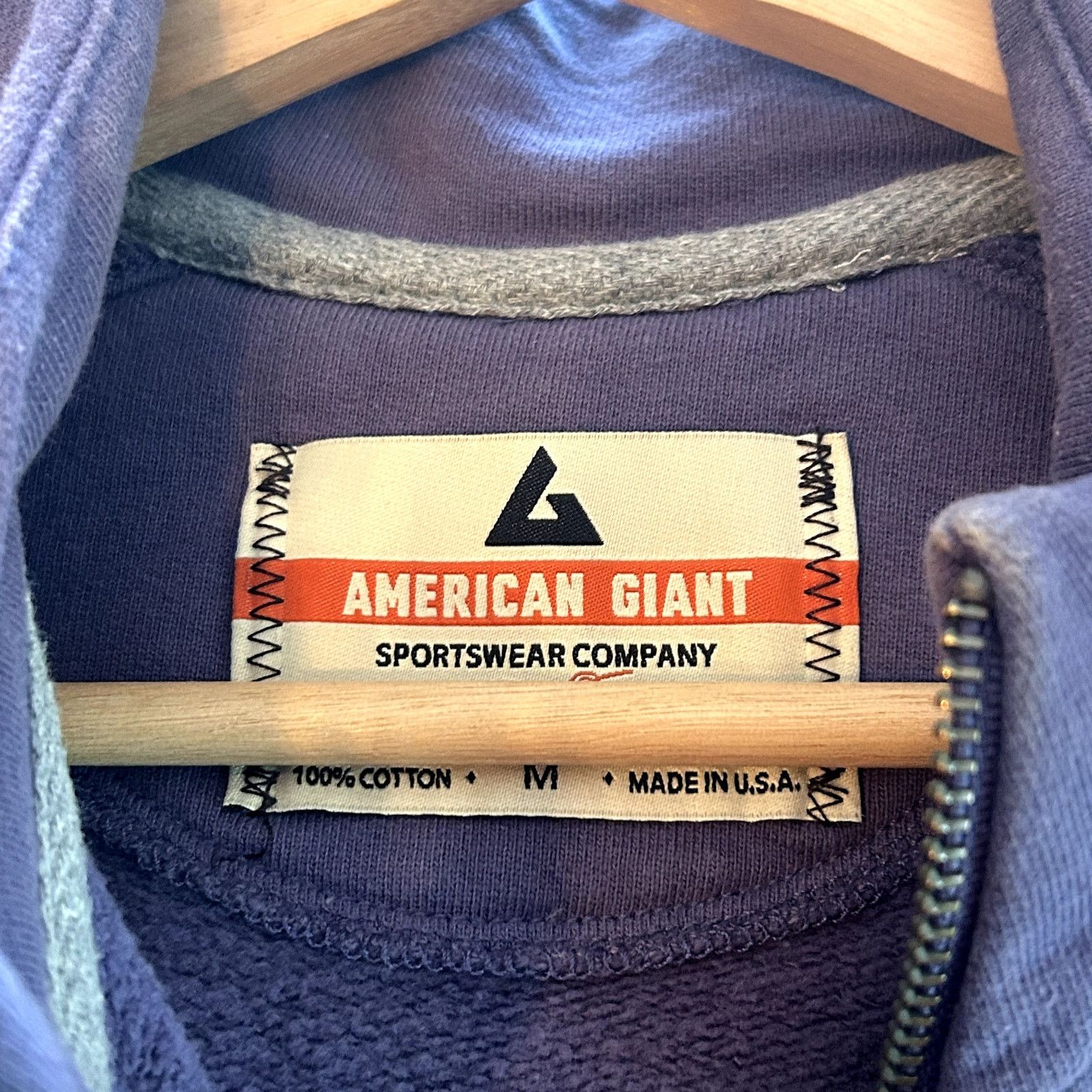 American Giant Purple American Giant Zip-Up Sweater Medium Size US M / EU 48-50 / 2 - 3 Thumbnail