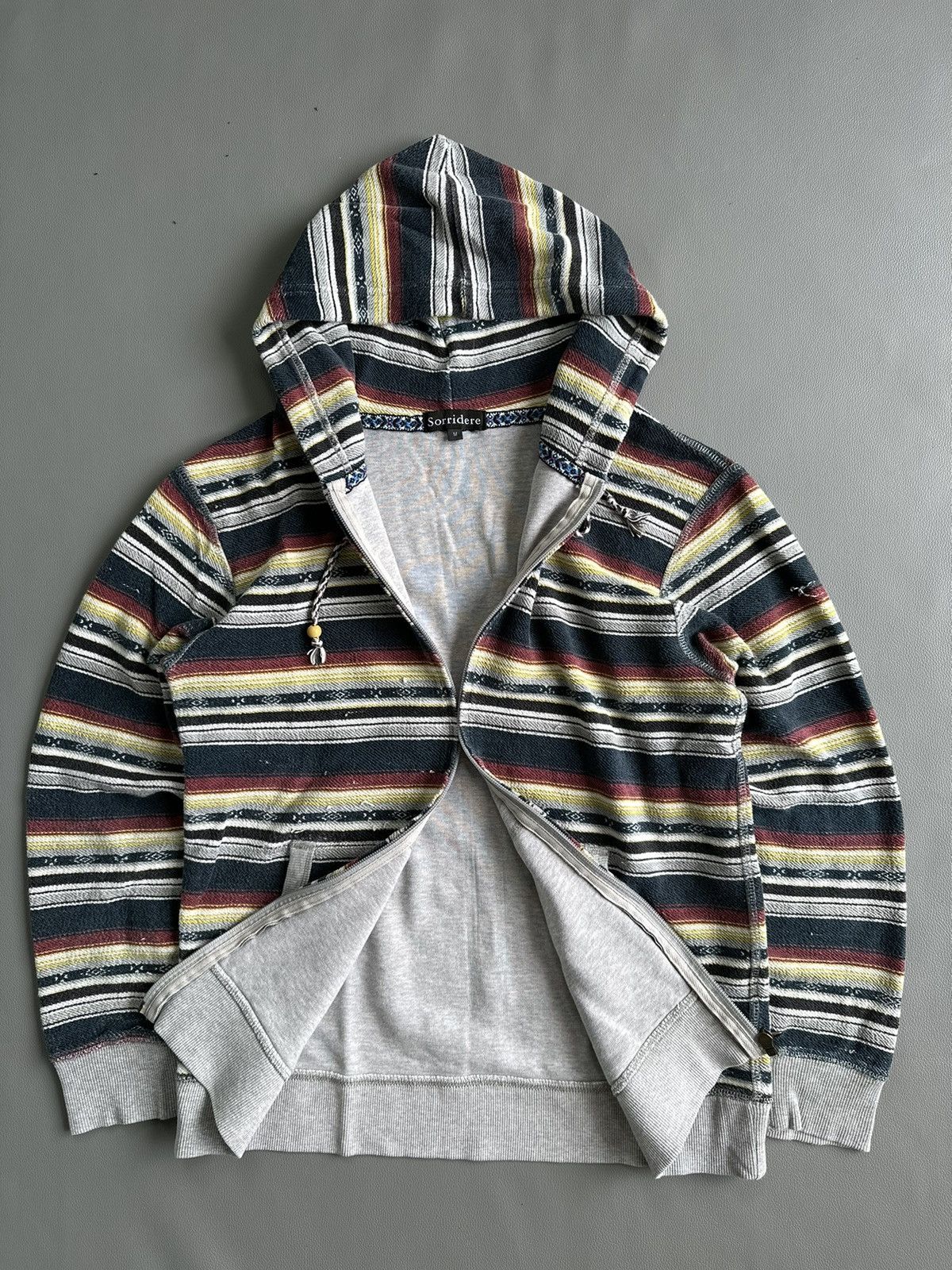 Beauty Beast DISTRESSED SORRIDERE STRIPED ZIP HOODIE MULTICOLOR LGB STYLE Size US M / EU 48-50 / 2 - 5 Thumbnail