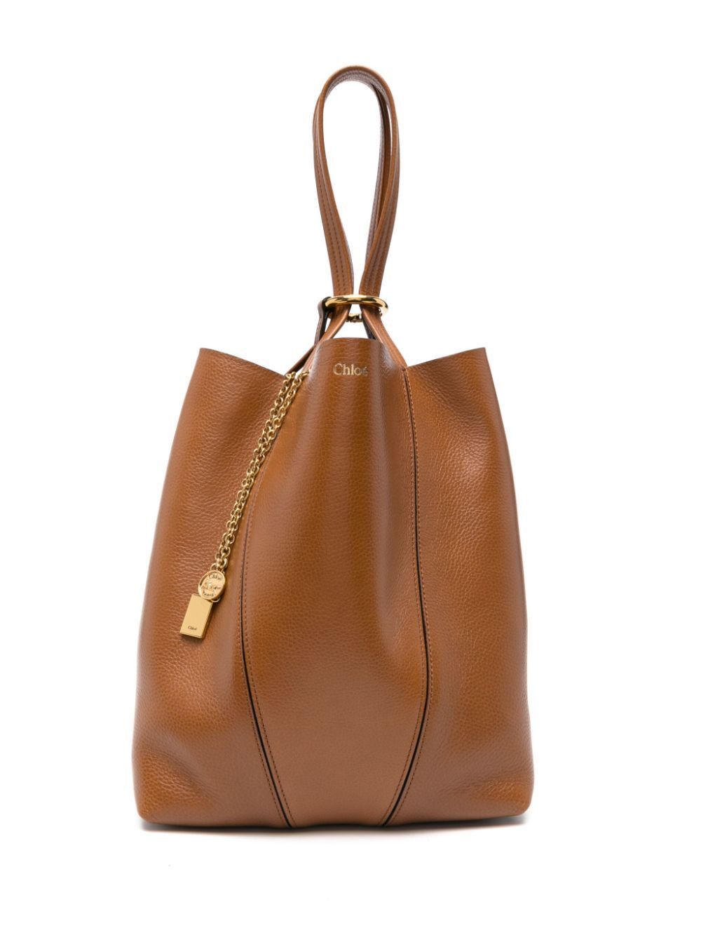 Chloé Women's Chloé Spin Leather and Raffia Shoulder Bag Brown