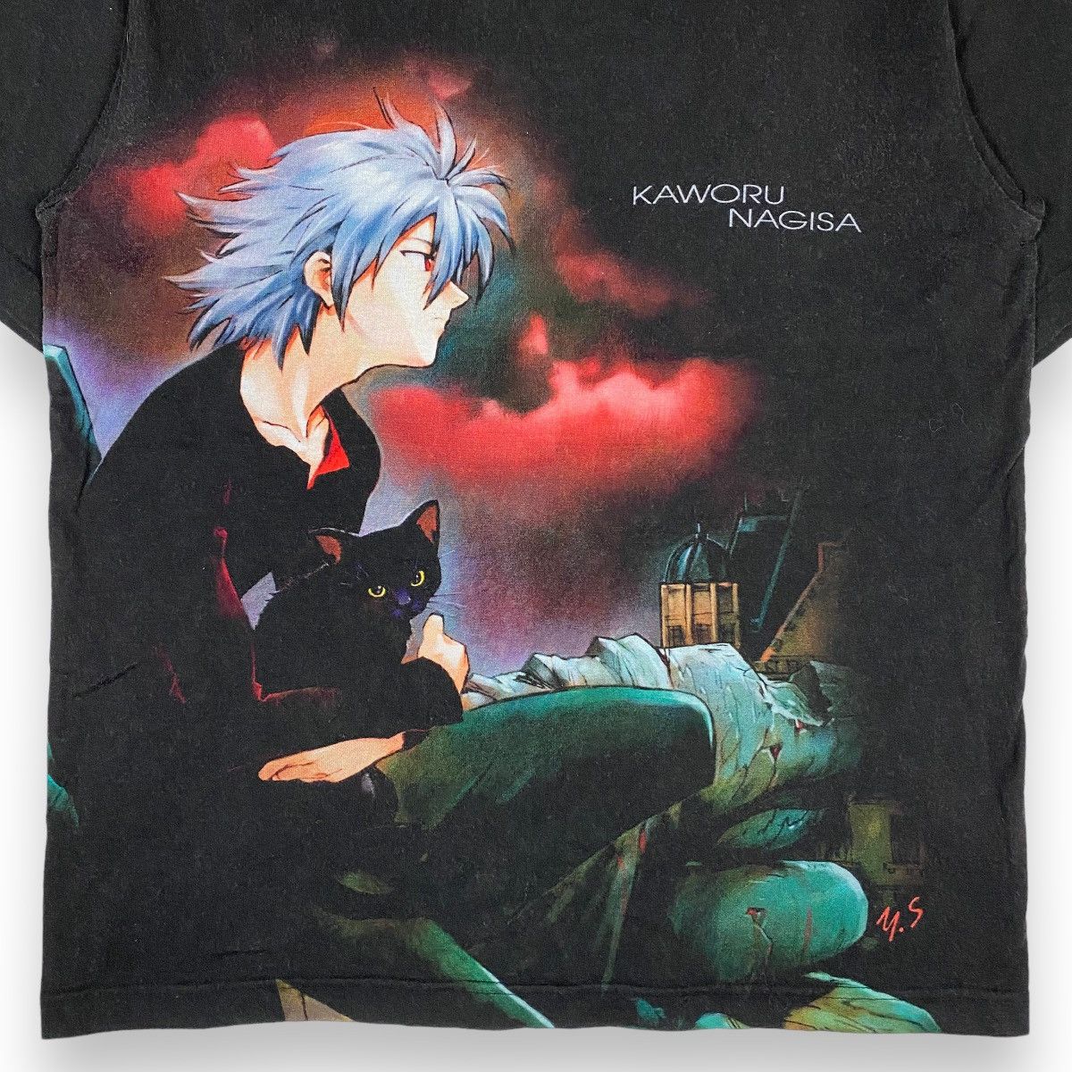 Anime × Japanese Brand × Vintage NEON GENESIS EVANGELION KAWORU NAGISA T SHIRT ANIME MOVIE Size US M / EU 48-50 / 2 - 2 Thumbnail