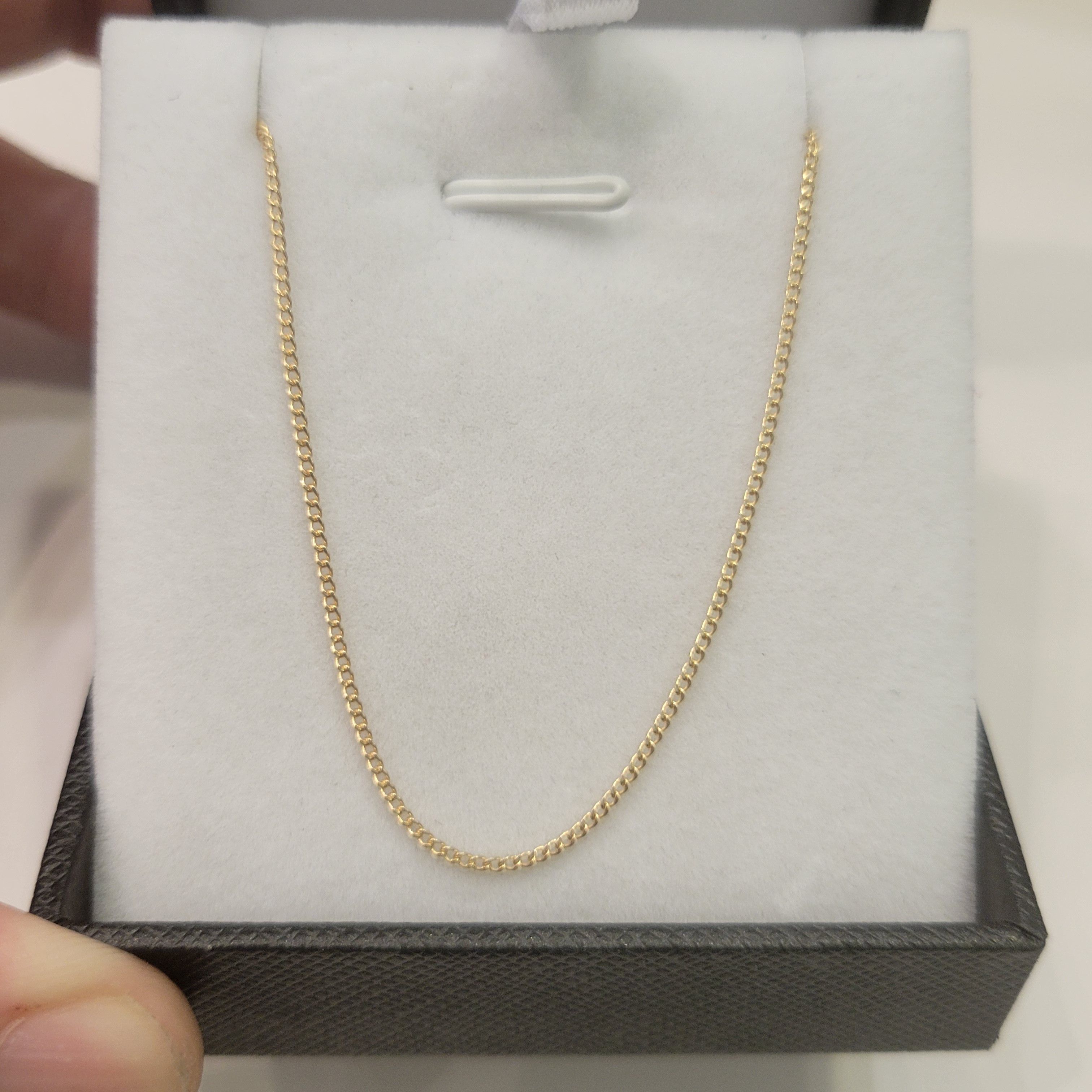 image of Gold Chain x Gold Chain 10Kt 10K Gold - 22" Curb Chain 1.2Mm Solid Gold, Men's