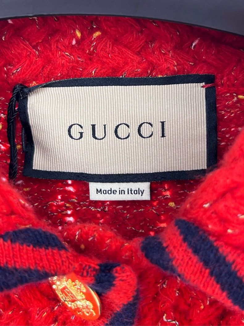 Gucci Gucci Red tweed lapel short-sleeved dress 2504-Nextarrow Size S / US 4 / IT 40 - 4 Thumbnail