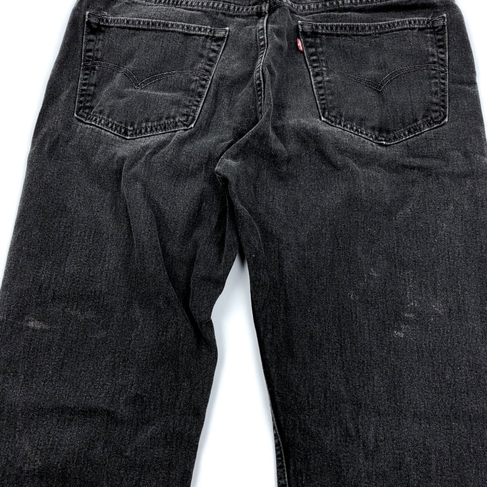 Levi's Levi's 505 Men's Regular Fit Straight Jeans 40x30 Black Denim Zip Fly Regular Waist 40 Black Denim 5-Pocket Set Vintage No Mens Size US 40 / EU 56 - 4 Thumbnail