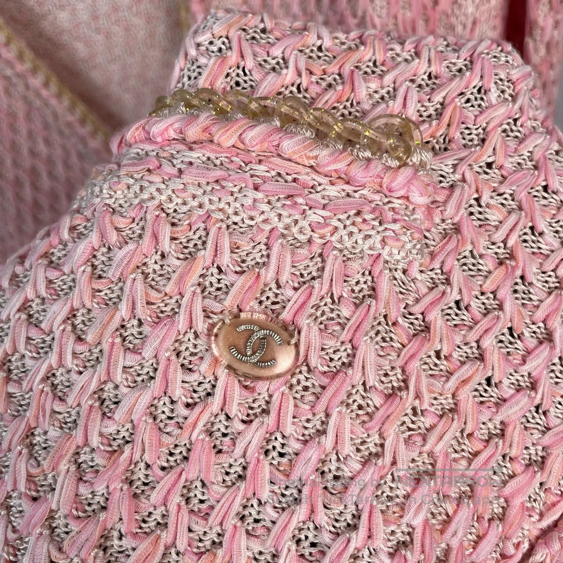 Chanel Chanel Cherry Blossom Pink Knit Open Cardigan Jacket| Size XS / US 0-2 / IT 36-38 - 3 Thumbnail