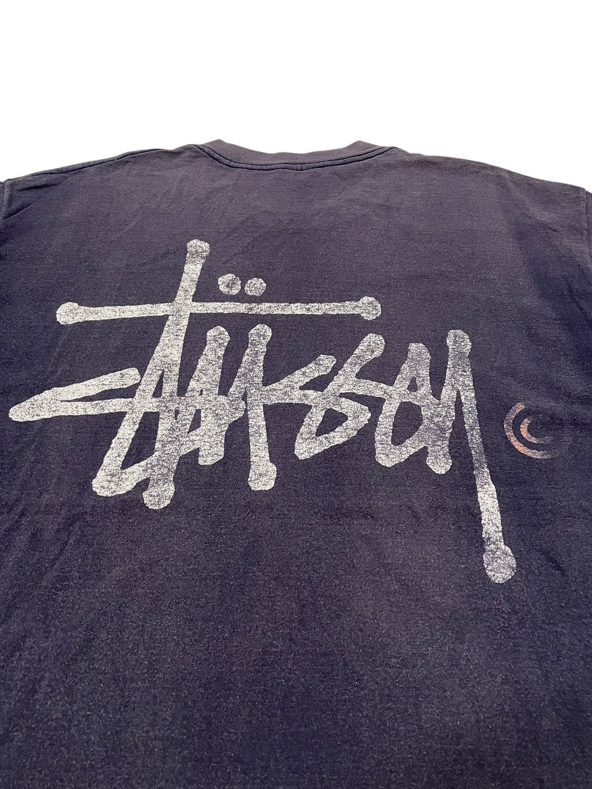 Stussy Vintage STUSSY Distressed Colour Tshirt Size US XL / EU 56 / 4 - 4 Thumbnail