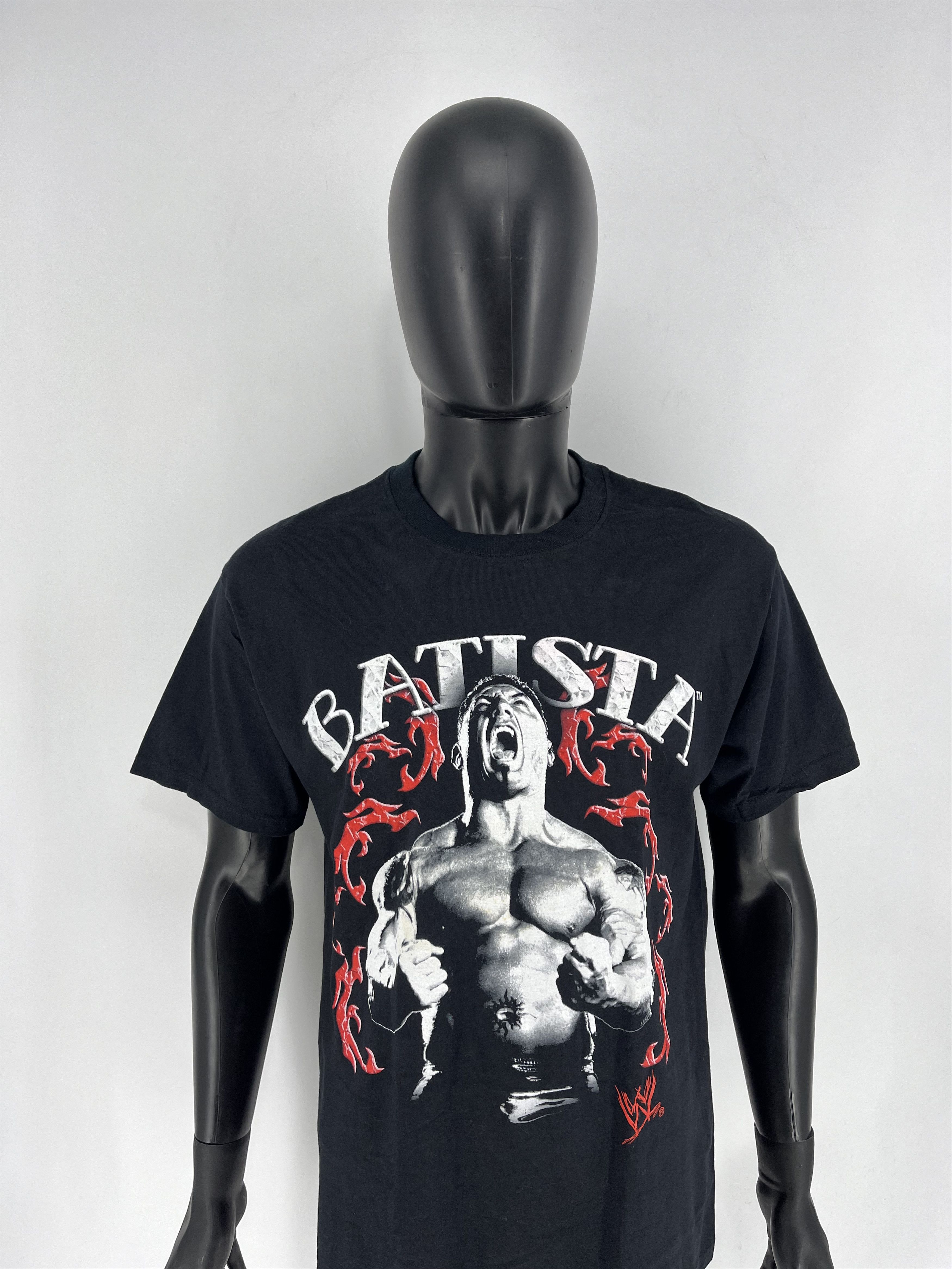 WWE × WWF Vintage WWE DAVID BATISTA SIGNATURE 2007 Wresting Tshirt Size US L / EU 52-54 / 3 - 5 Thumbnail