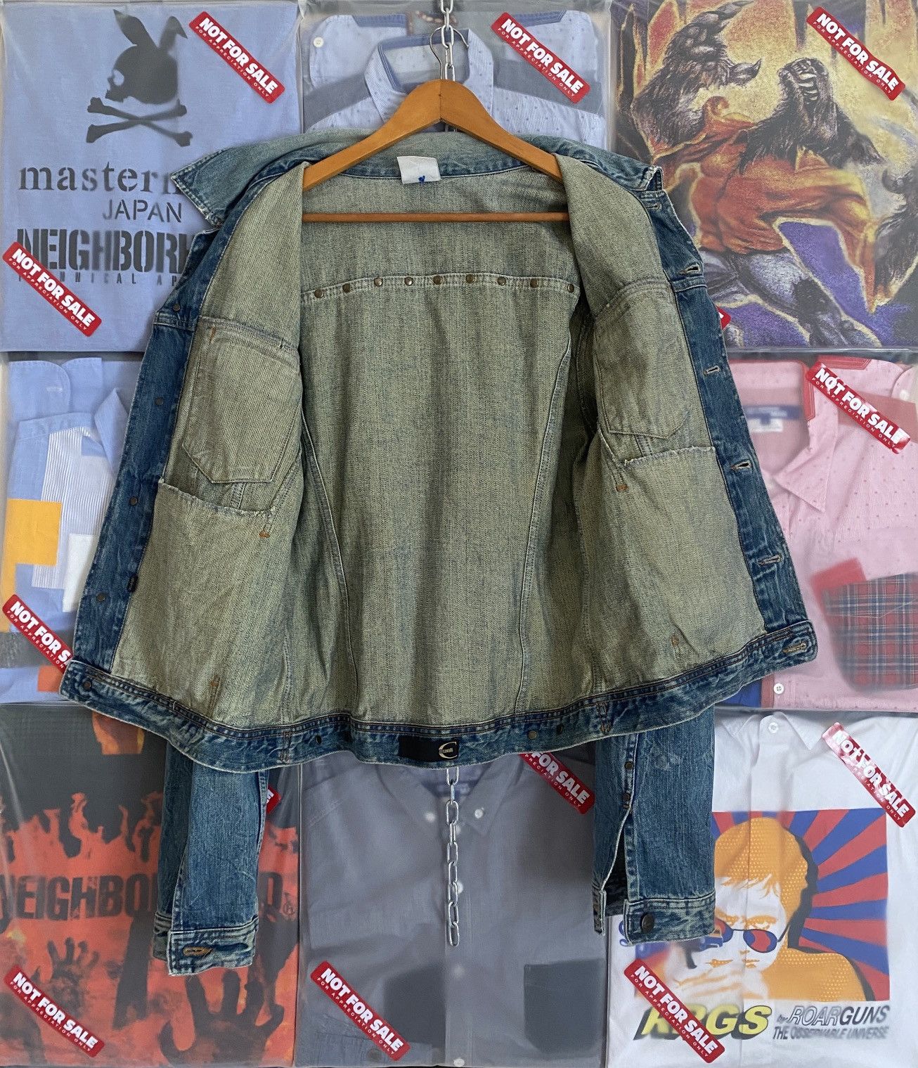 Just Cavalli Vintage Roberto Cavalli Stud Denim Jacket Overlong Sleeve Size US M / EU 48-50 / 2 - 12 Thumbnail