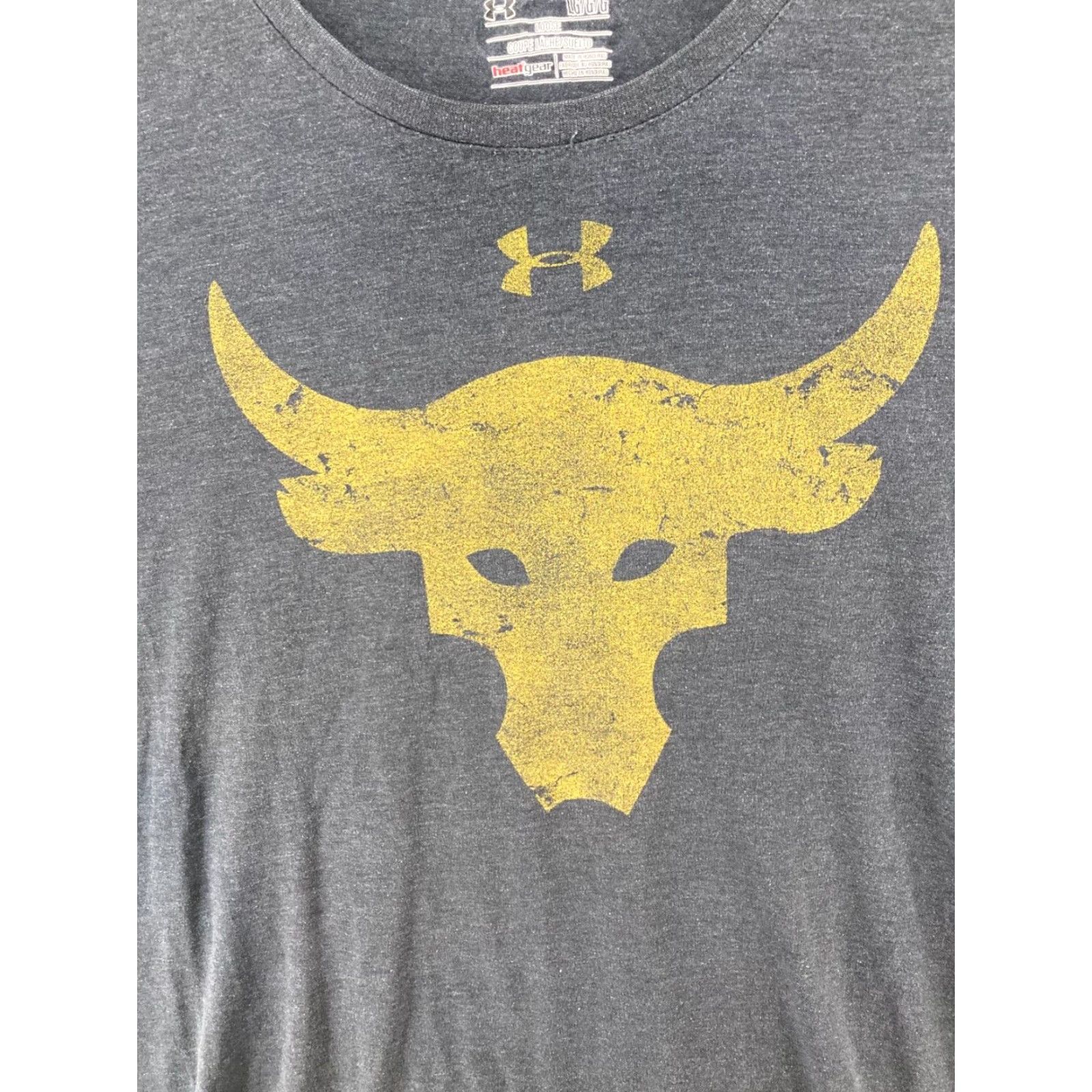 Under Armour Under Armour Mens TShirt Large Blue HeatGear Bull Graphic Print Crew Neck Short Sleeve Casual Jersey Cotton Size US L / EU 52-54 / 3 - 4 Thumbnail