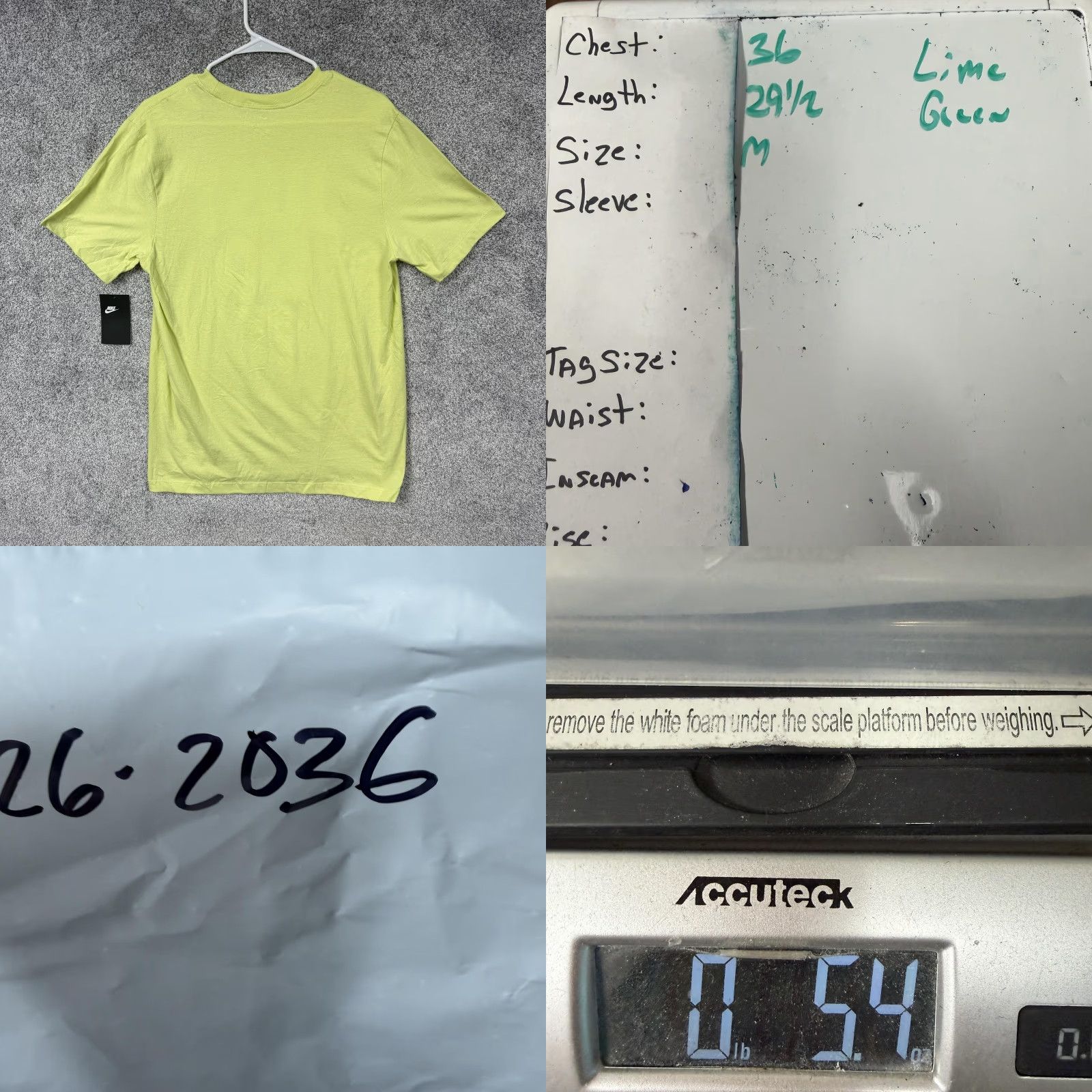 Nike Nike Shirt Mens Medium Lime Green Just Do It The Nike Tee Cotton AT2745-352 Size US M / EU 48-50 / 2 - 8 Thumbnail