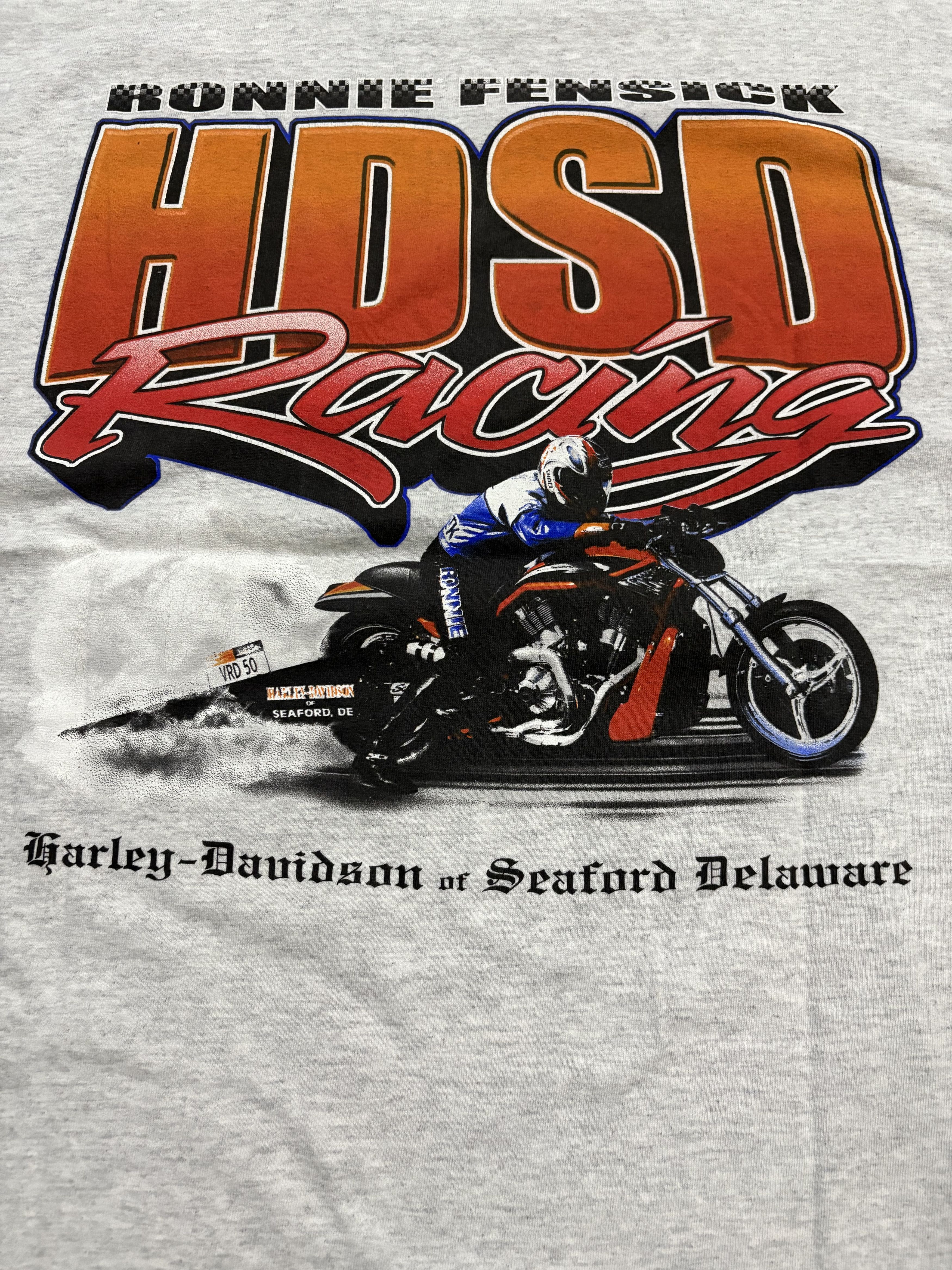 Harley Davidson Vintage drag race harley davidson (HDSD RACING) tshirt Size US XL / EU 56 / 4 - 5 Thumbnail