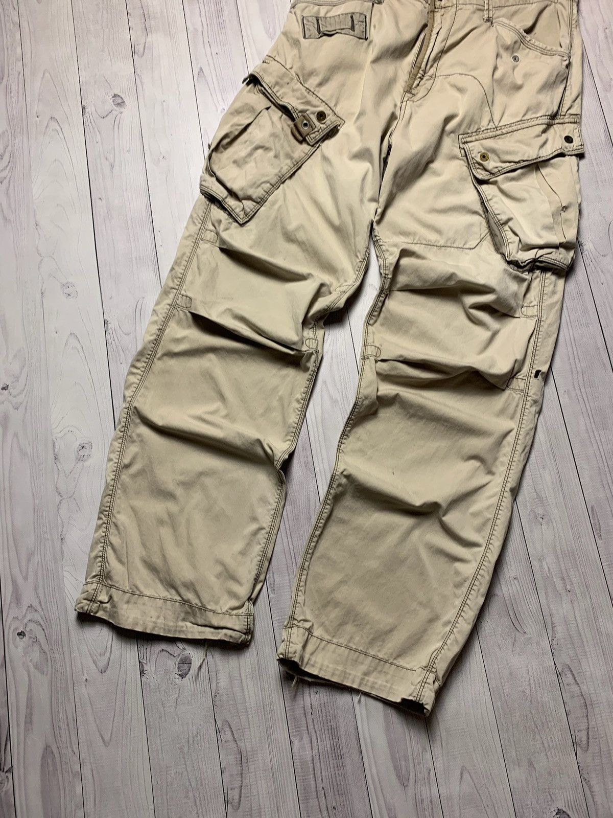 G-Star Vintage G Star Raw cargo pants multi pocket distressed Y2K Size US 33 - 2 Thumbnail