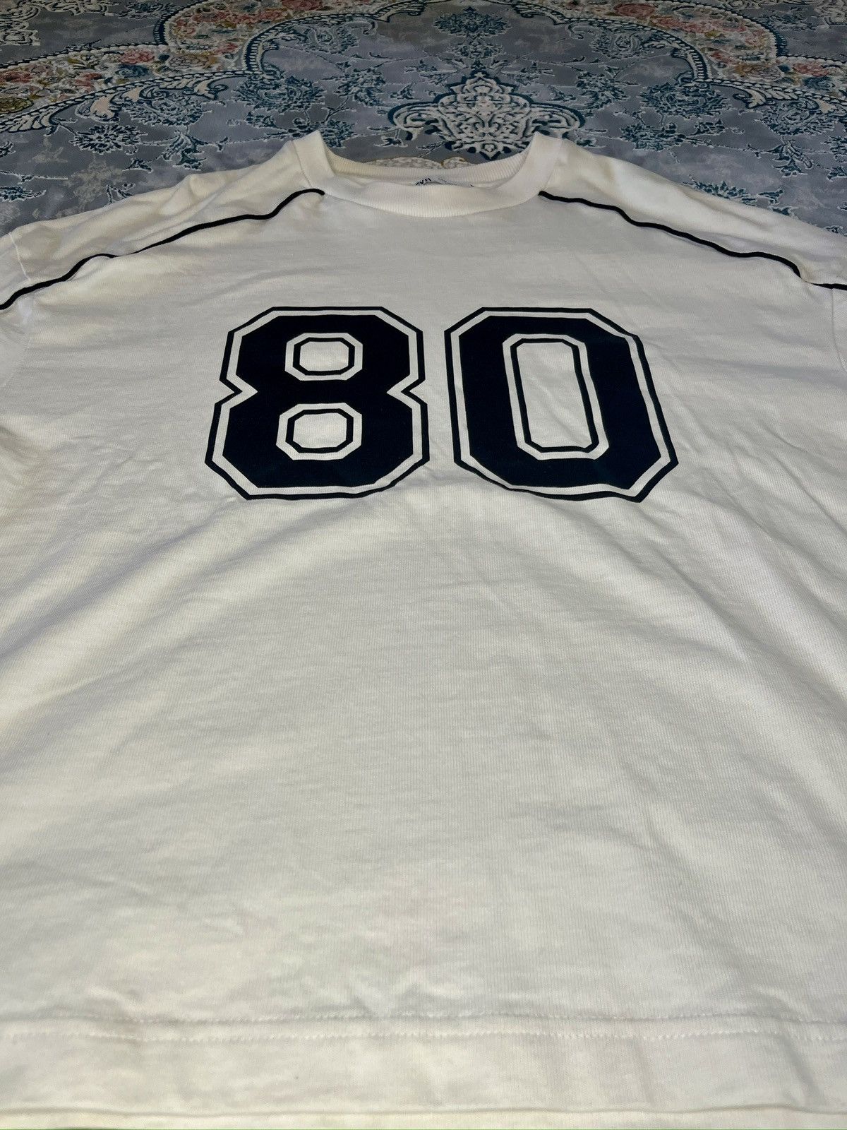 Zara Y2K cropped oversized jersey tee Size US M / EU 48-50 / 2 - 2 Thumbnail