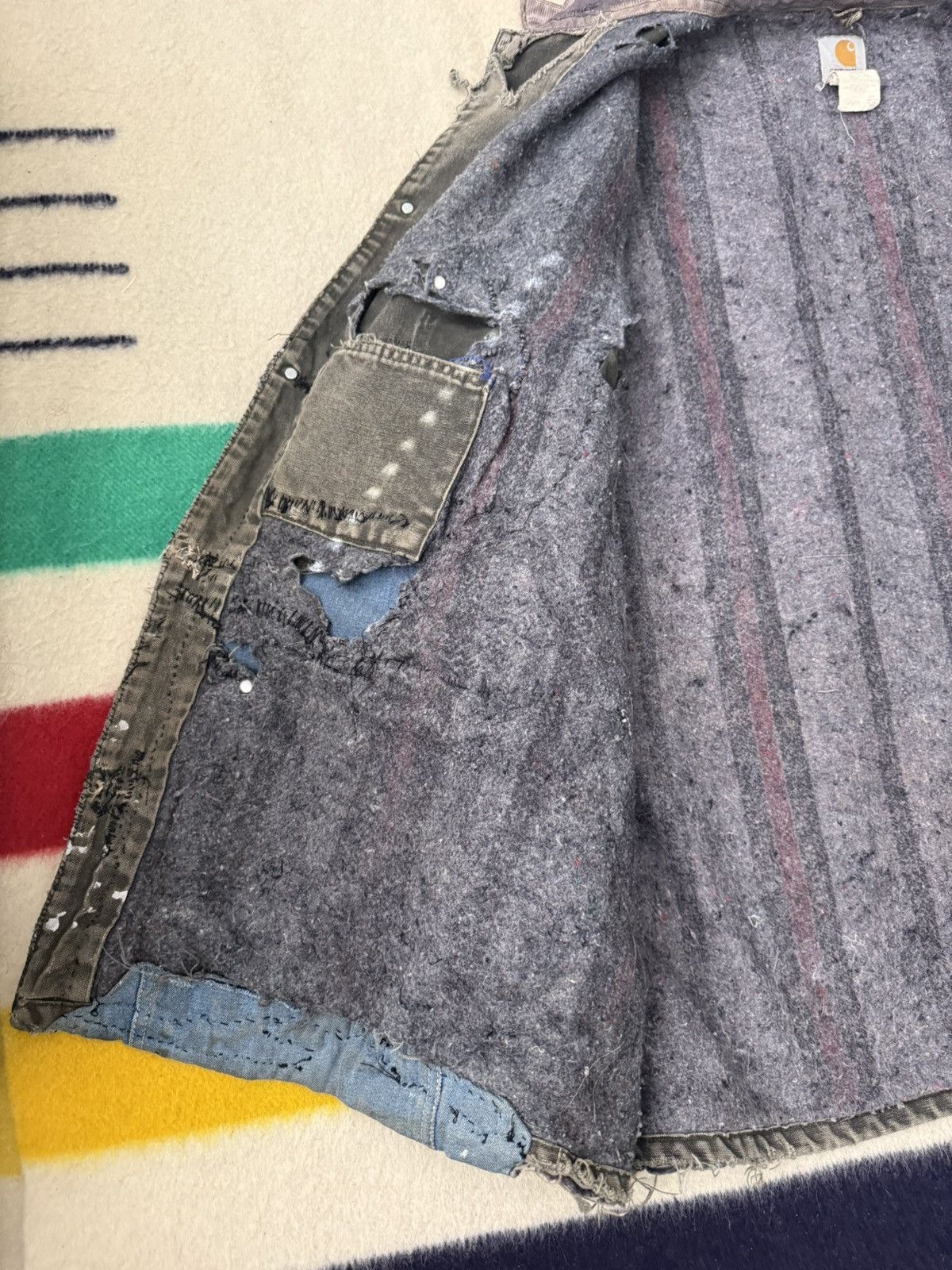 Carhartt Carhartt Chore Coat Boro Patchwork Distressed Thrashed Size US XXL / EU 58 / 5 - 18 Thumbnail