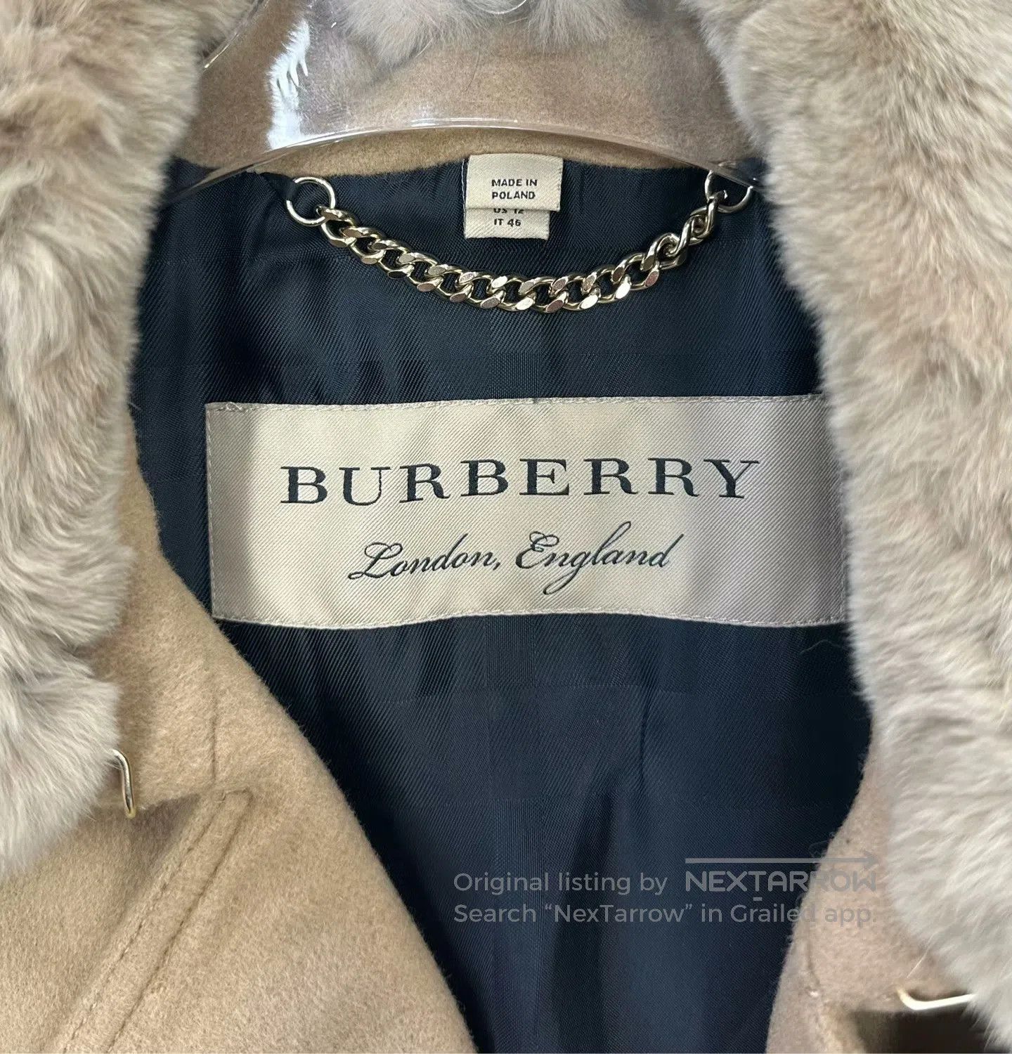 Burberry Burberry Khaki Cashmere Collar Double-Breasted Wool Coat| Size M / US 6-8 / IT 42-44 - 3 Thumbnail