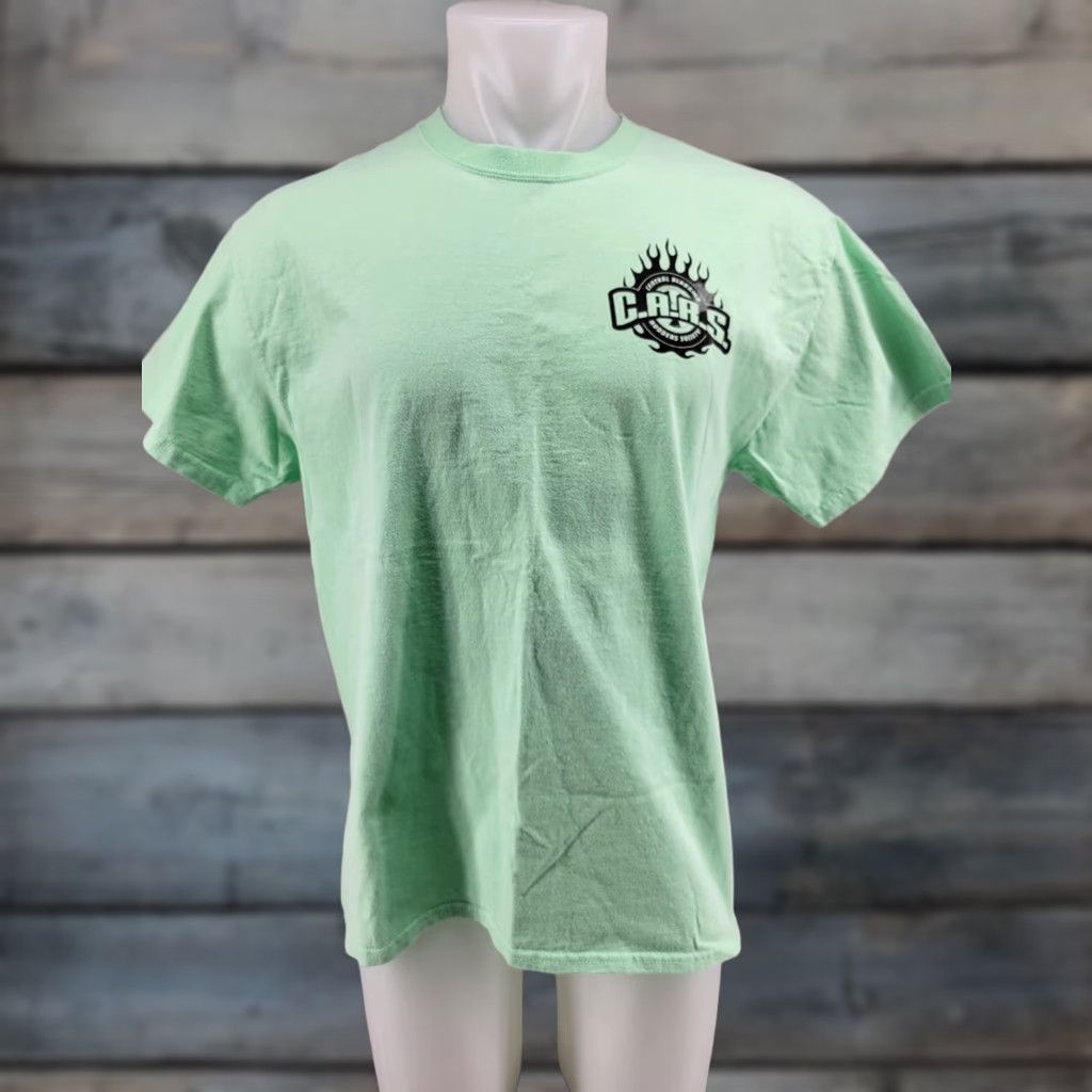 Gildan VINTAGE Central Alabama Rodders Society Mens Shirt L Green Shirt Mens L Green 90s Hot Rod Theme Size US L / EU 52-54 / 3 - 1 Thumbnail