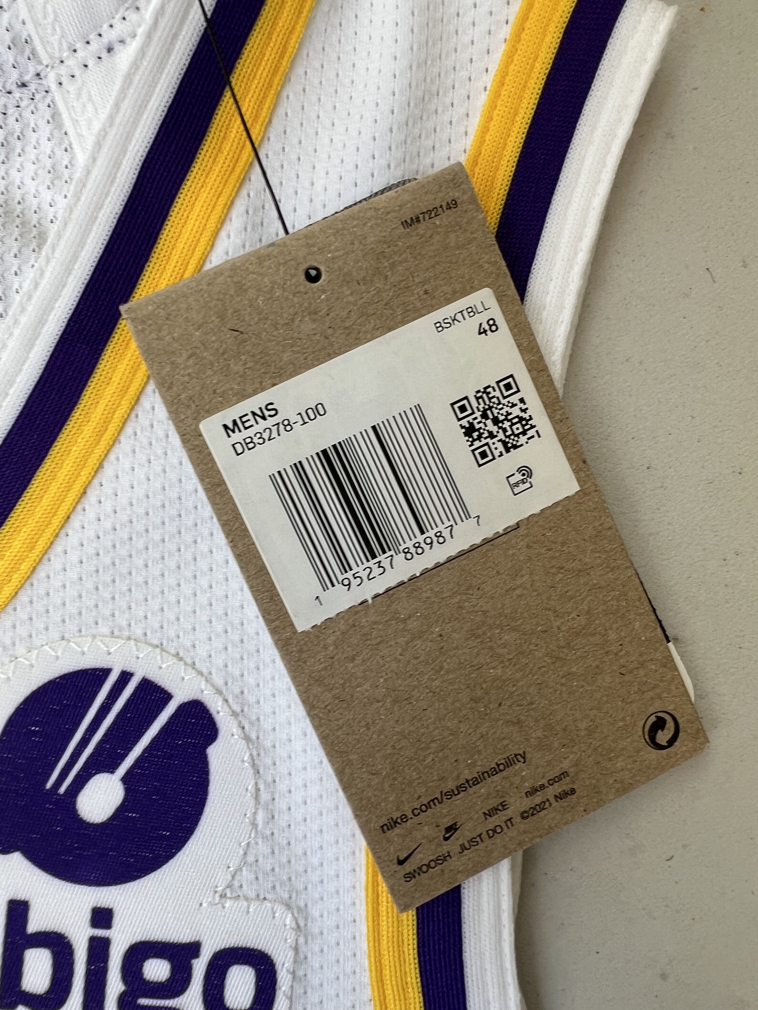 NBA × Nike Russell Westbrook Los Angeles Lakers NBA Authentic Jersey Size US L / EU 52-54 / 3 - 4 Thumbnail