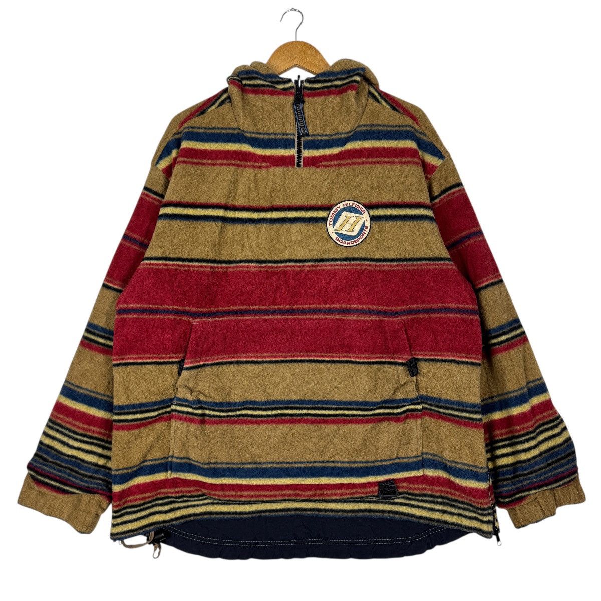 Tommy Hilfiger 90s Vintage Tommy Hilfiger Reversible Fleece Smock Jacket Size US M / EU 48-50 / 2 - 1 Thumbnail