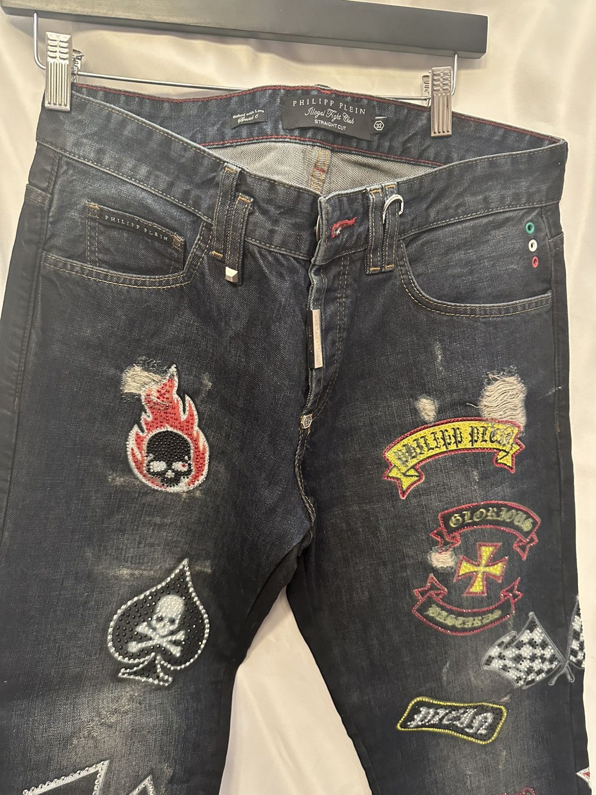Philipp Plein Philipp Plein Patchwork Denim SICK Size US 32 / EU 48 - 5 Thumbnail