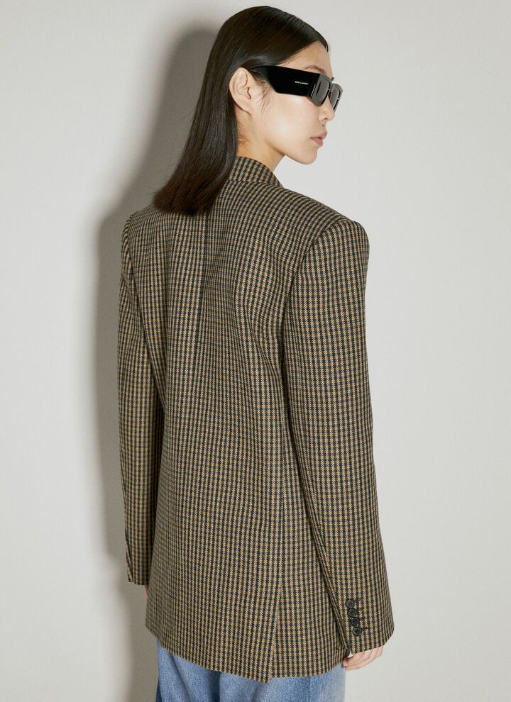 Saint Laurent Paris o1bcso1str1124 Oversized Jacket in Beige Size M / US 6-8 / IT 42-44 - 2 Thumbnail