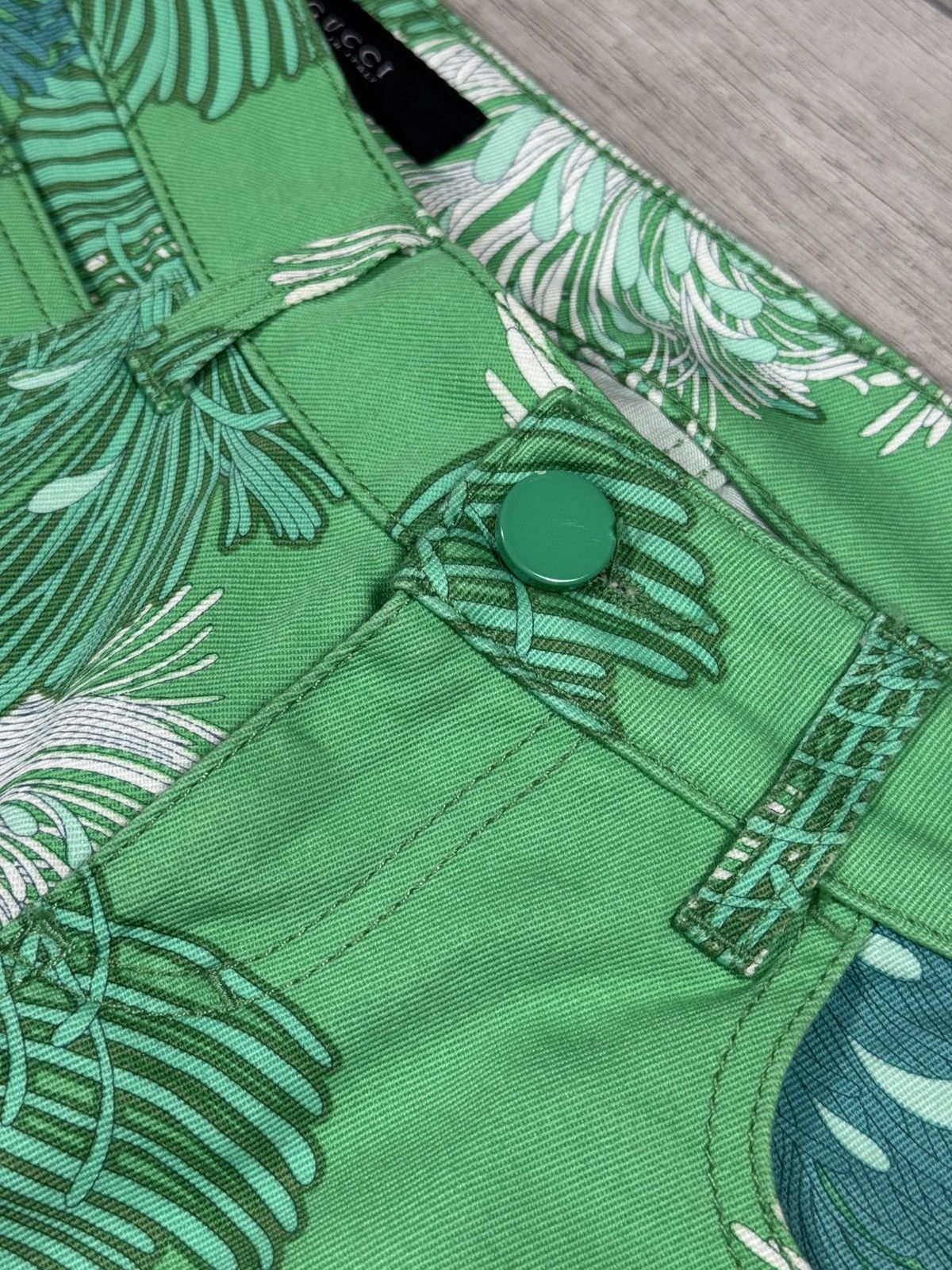 Gucci Gucci Green Floral Print Cotton Holiday Jeans Size 36 Rare Size 36" / US 14 / IT 50 - 3 Thumbnail