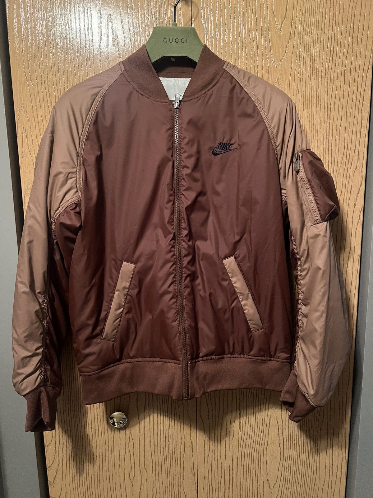 Nike Brown Bomber Jacket Sz M