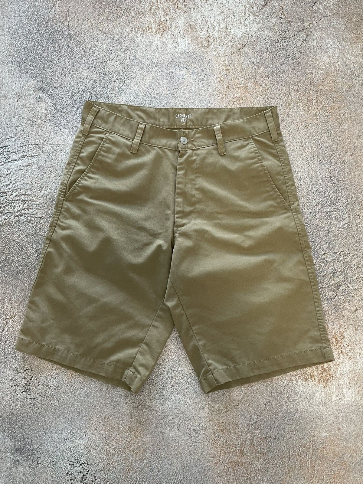 Carhartt Vintage Carhartt Wip Cotton Beige Shorts Size US 31 - 4 Thumbnail