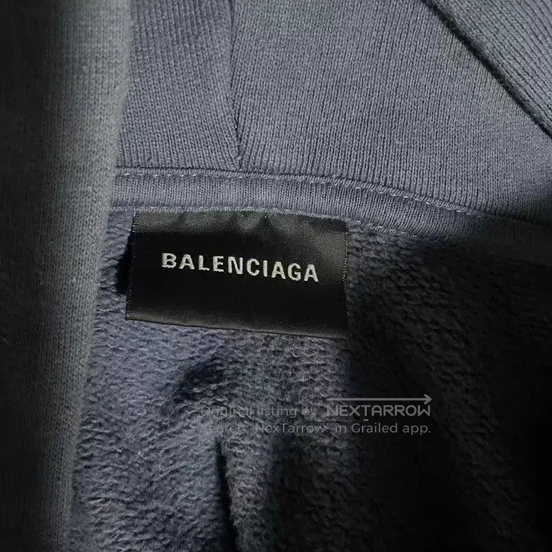 Balenciaga Balenciaga Embroidered Zip-Up Hooded Cardigan Faded Jacket Size US XL / EU 56 / 4 - 3 Thumbnail