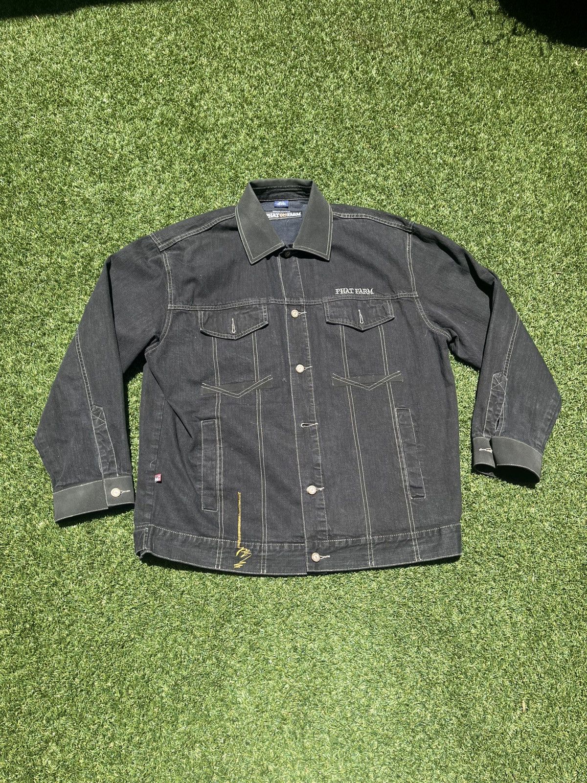 Phat Farm × Vintage VTG 00’s / Y2K Phat Farm Denim Mens Jacket Size US XL / EU 56 / 4 - 1 Thumbnail
