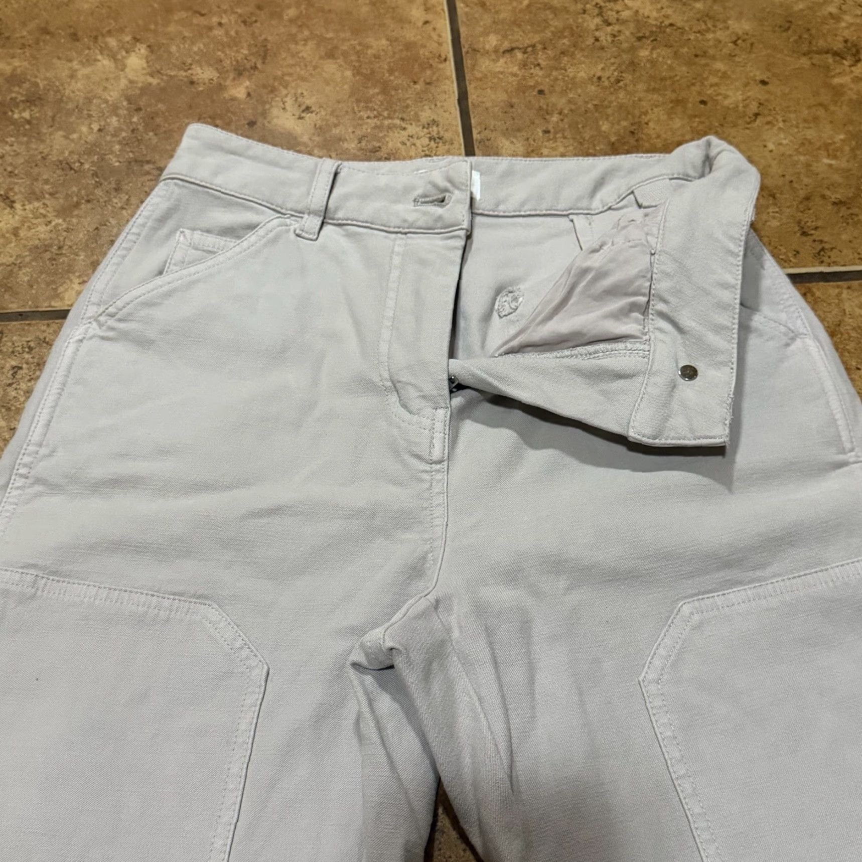 Vintage Wilfred Free Pants Womens 0 Light Grey High Rise Brennan Utility Carpenter Cargo Pockets City Workwear 90s (adapt as applicable) Mens Womens Size 25" / US 0 / IT 36 - 4 Thumbnail