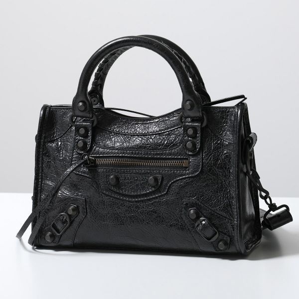 Le City Bag Mini With Brass Accents in Black, Women's