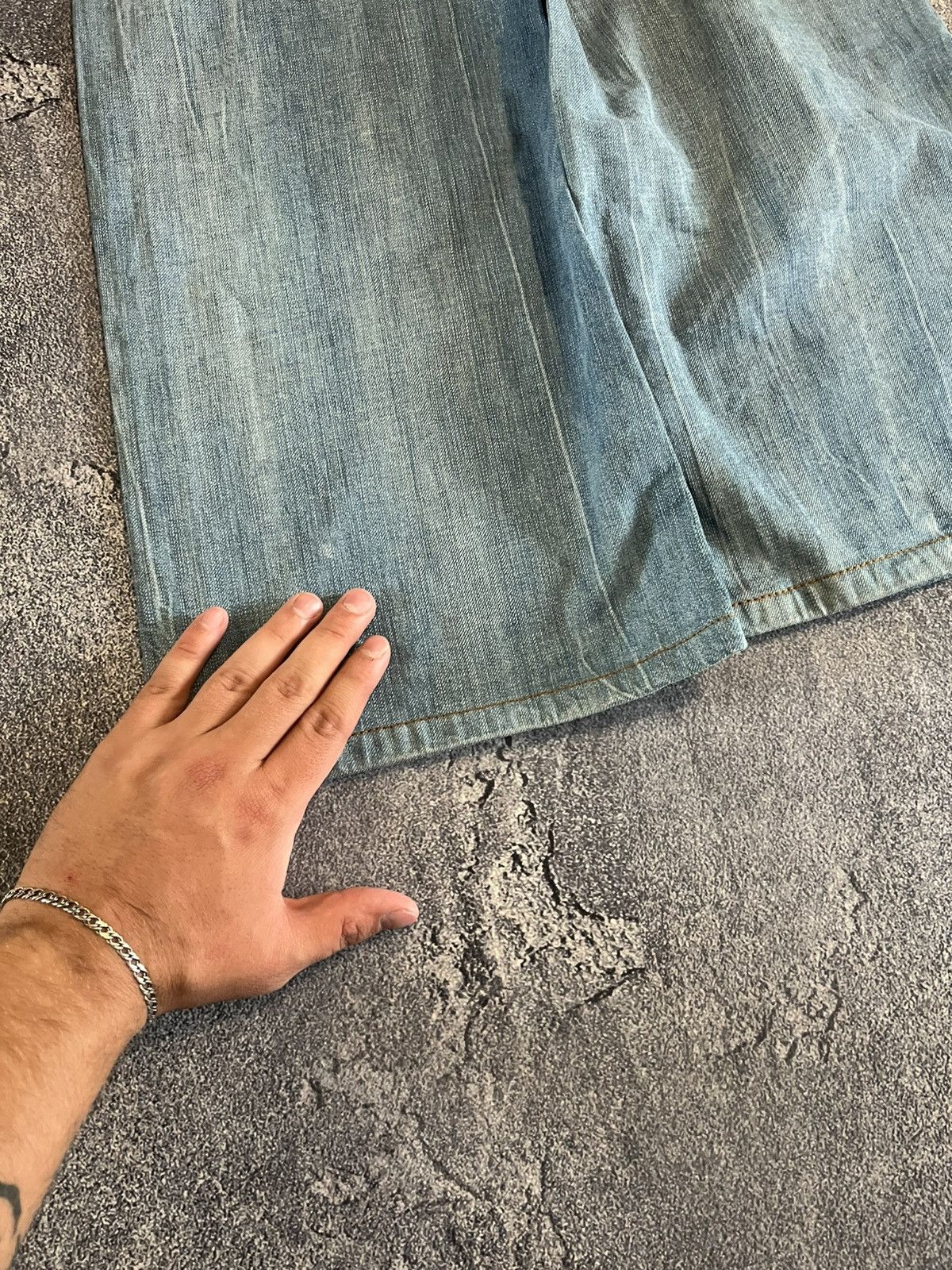 Japanese Brand SWAG Light Wash Flare Y2K Jeans / Archive Number Nine Style Size US 34 / EU 50 - 6 Thumbnail