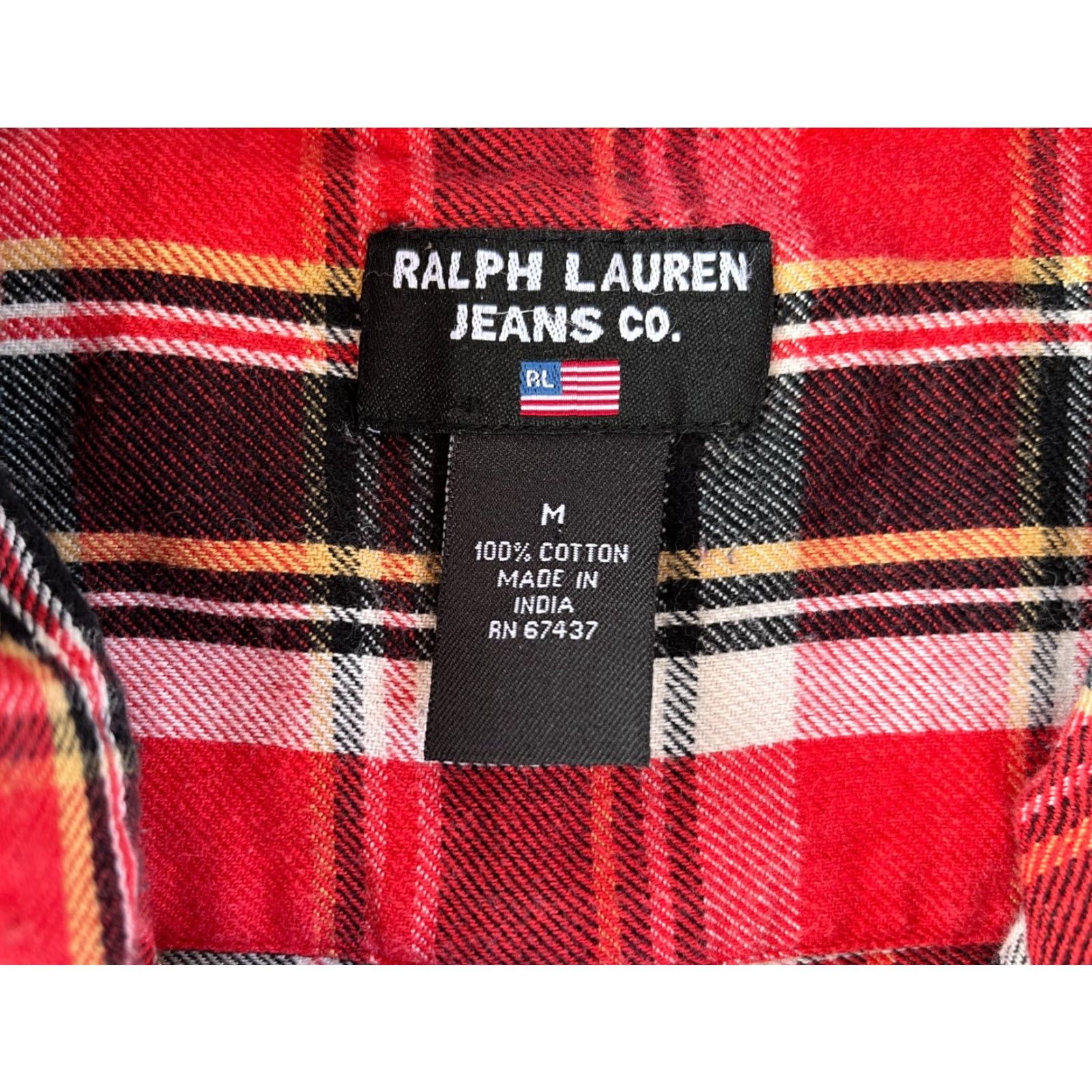 Ralph Lauren VINTAGE Ralph Lauren Jeans Co. Button-Down Shirt M Red Plaid 90s Mens Button-Down Shirt Size US M / EU 48-50 / 2 - 5 Thumbnail