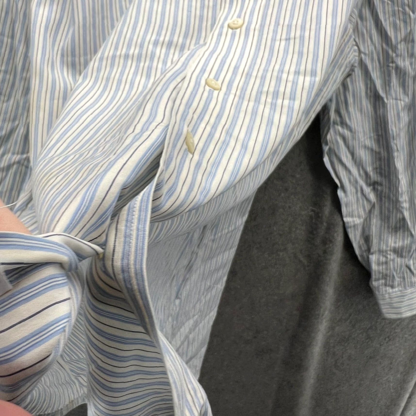 Ralph Lauren VINTAGE Ralph Lauren Shirt Mens XL Blue White Striped Button Down Preppy Read Shirt Size US XL / EU 56 / 4 - 2 Thumbnail