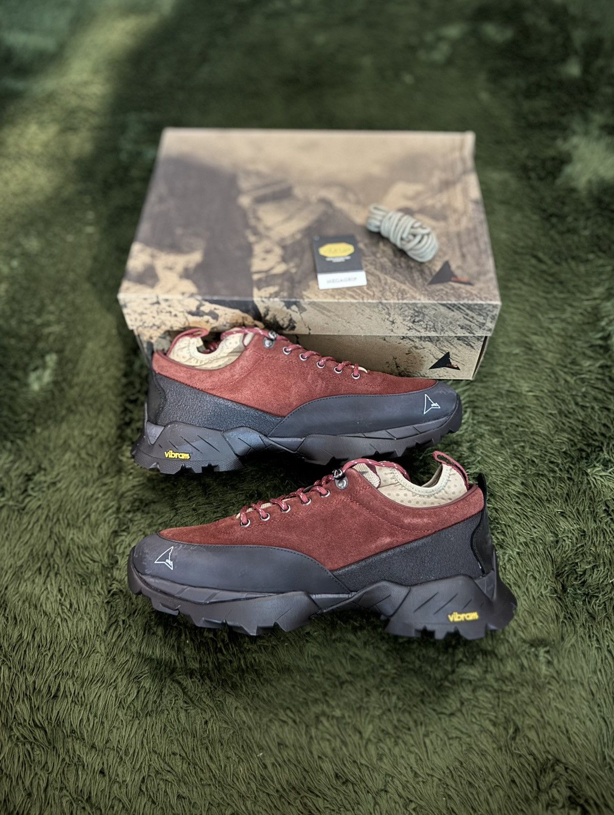 ROA [EU 44] ROA Hiking Neal Suede Sneakers Burgundy Black | Grailed