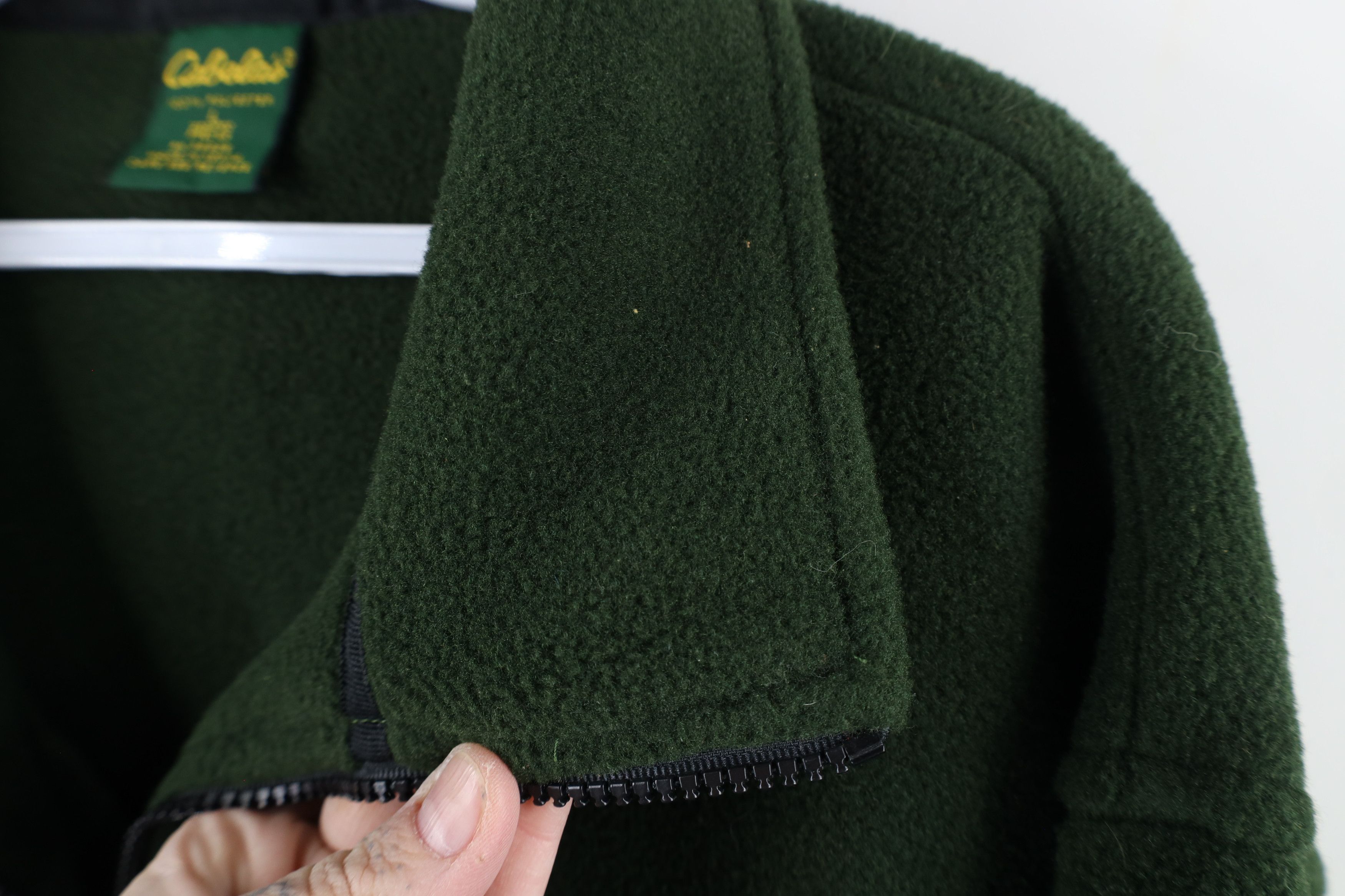 Cabelas × Vintage Vintage 90s Cabelas Half Zip Fleece Pullover Sweater Green Size US L / EU 52-54 / 3 - 4 Thumbnail