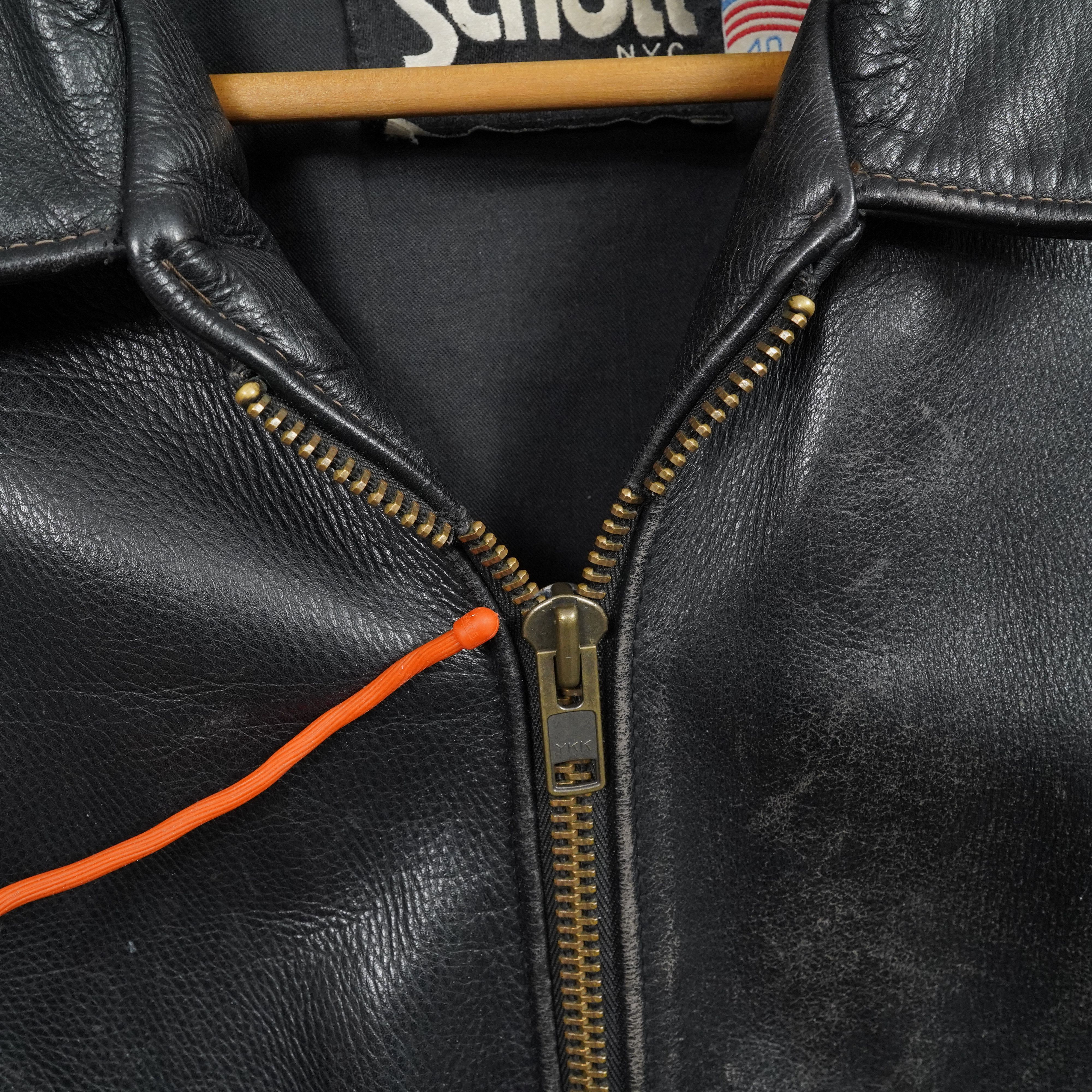 Schott Vintage Schott 685 Leather Car Coat Jacket Black USA Sz 40 Size US M / EU 48-50 / 2 - 6 Thumbnail