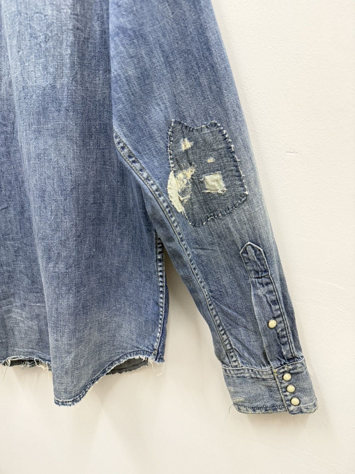 RRL Ralph Lauren Ralph Lauren RRL Distressed Cowboy Shirt Size US L / EU 52-54 / 3 - 19 Thumbnail
