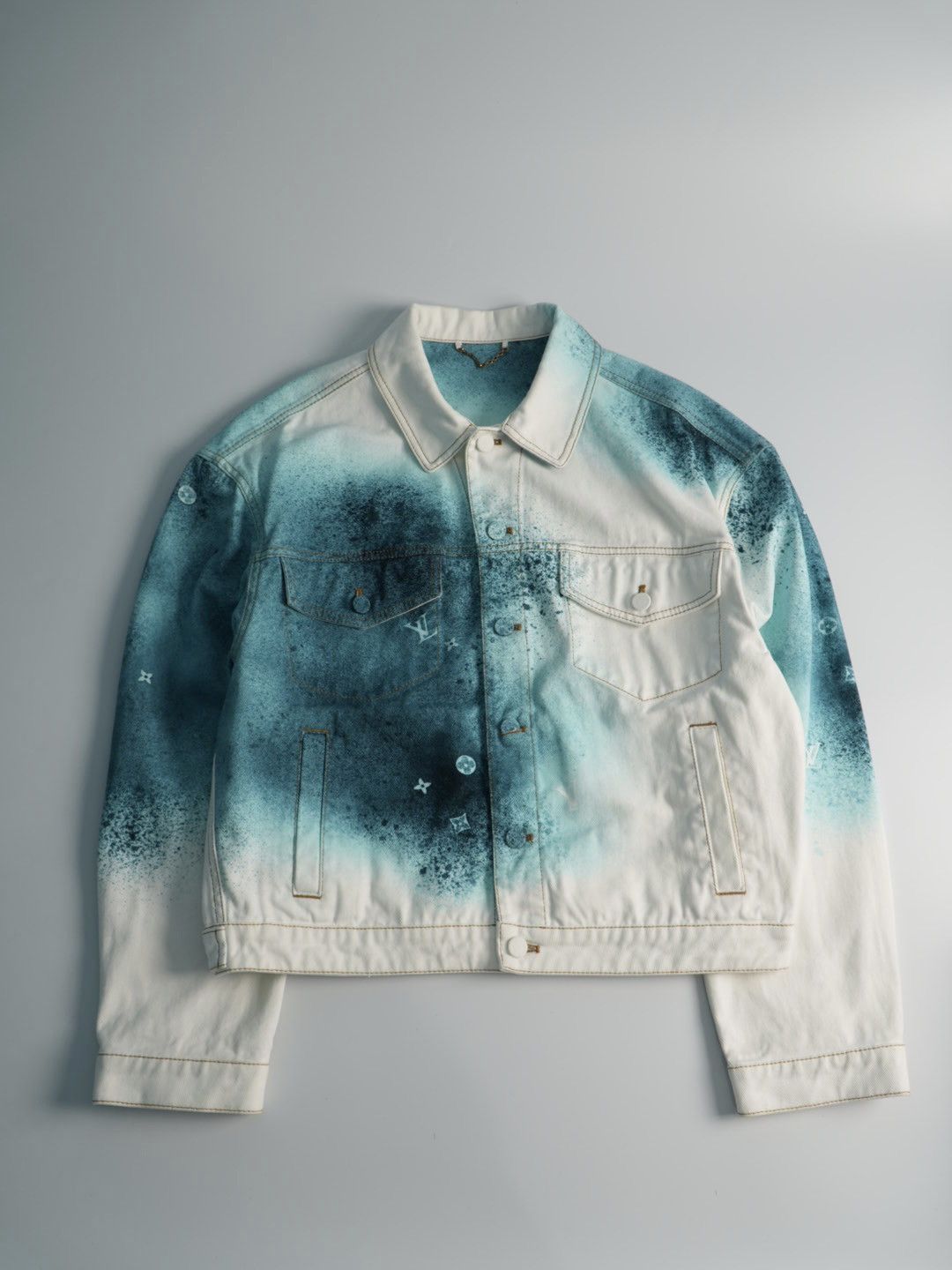 Louis Vuitton Louis Vuitton Starry Sky Gradient Splash-Ink Denim Jacket Size US L / EU 52-54 / 3 - 1 Thumbnail