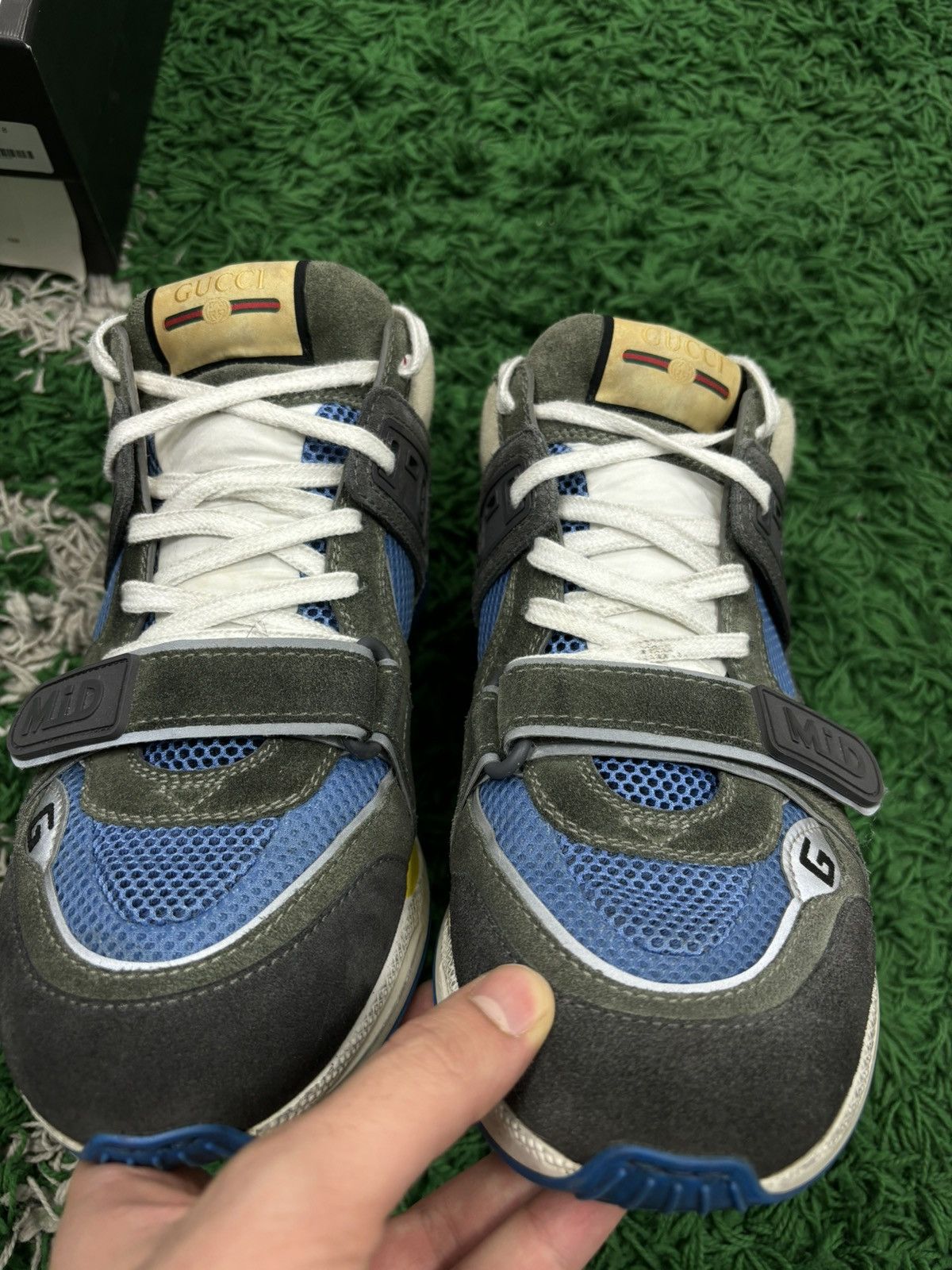 Gucci Gucci suede sneakers mid grey blue Size US 9 / EU 42 - 2 Thumbnail