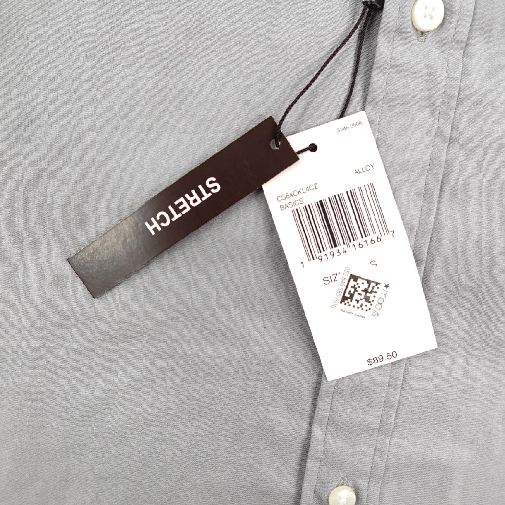 Michael Kors MICHAEL KORS Shirt Men Small Gray Short Sleeve Button-Down Trim Stretch Flex NEW Size US S / EU 44-46 / 1 - 4 Thumbnail