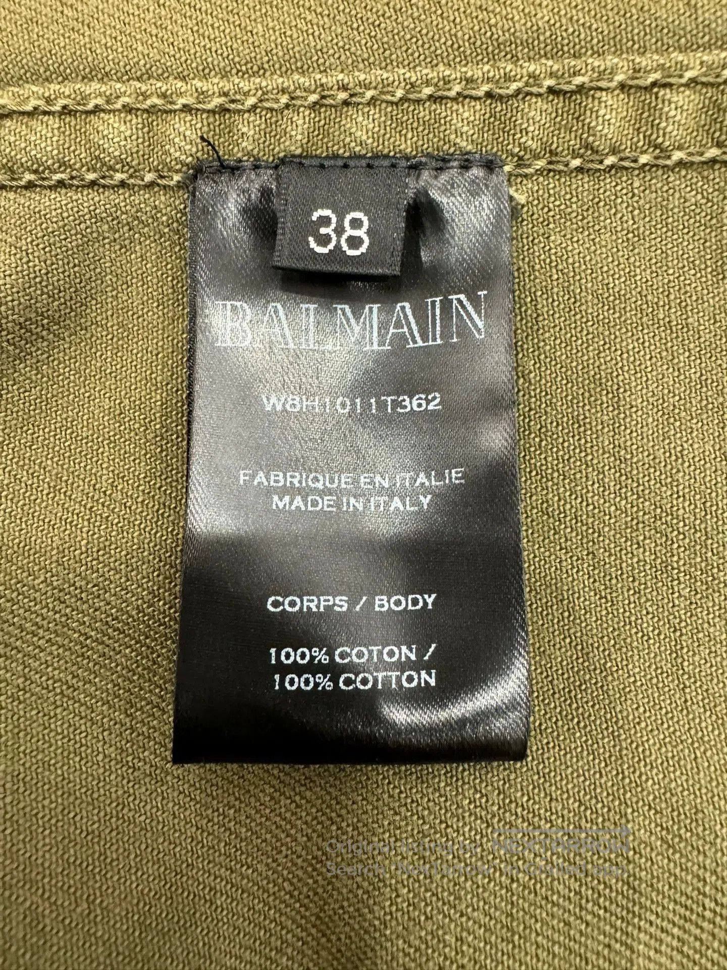 Balmain Balmain Distressed Military Green Jacket. Size US XS / EU 42 / 0 - 7 Thumbnail
