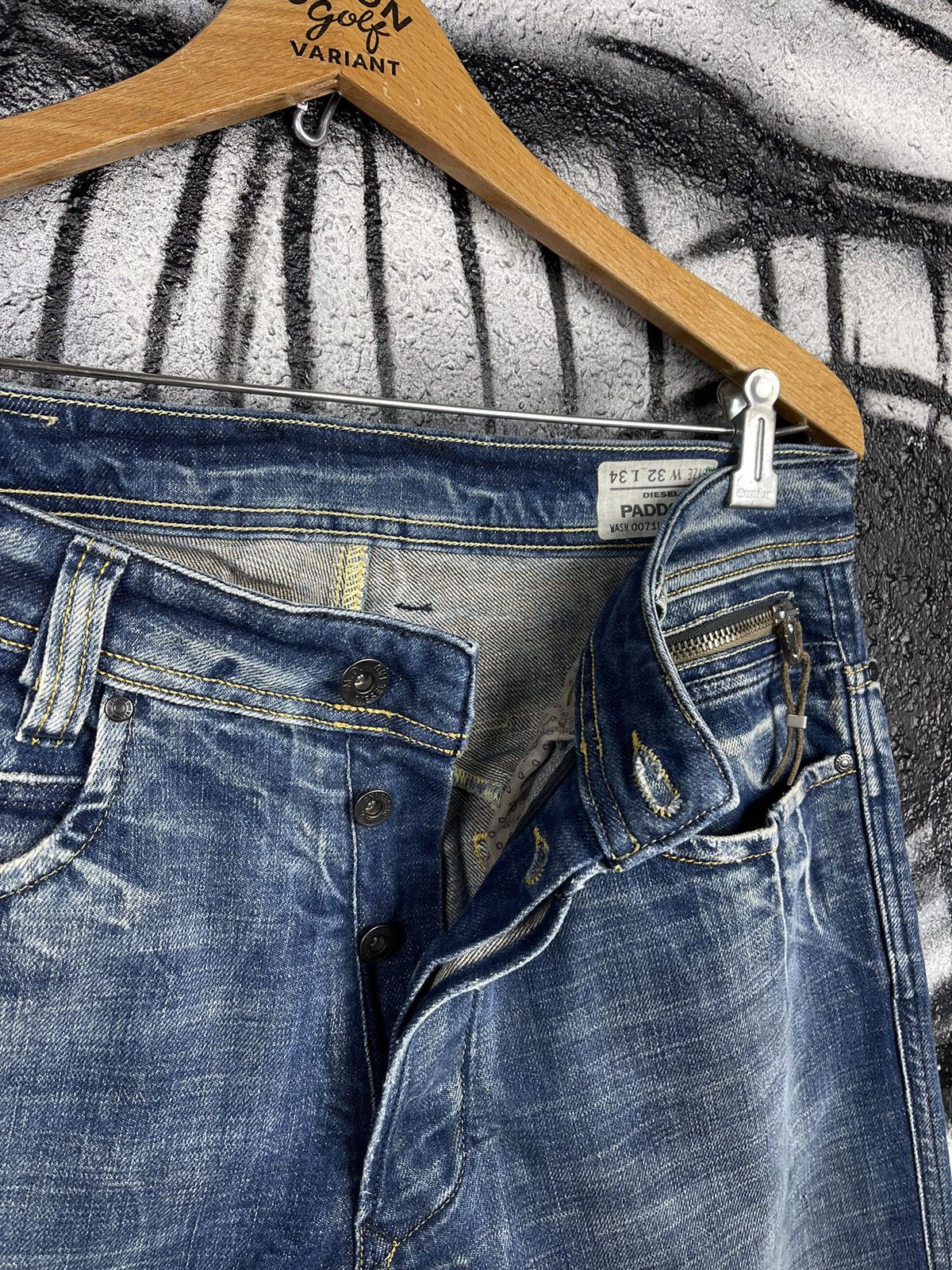Diesel Diesel Paddon Italian Faded Blue Denim Jeans Men’s Size W32 Size US 32 / EU 48 - 8 Thumbnail