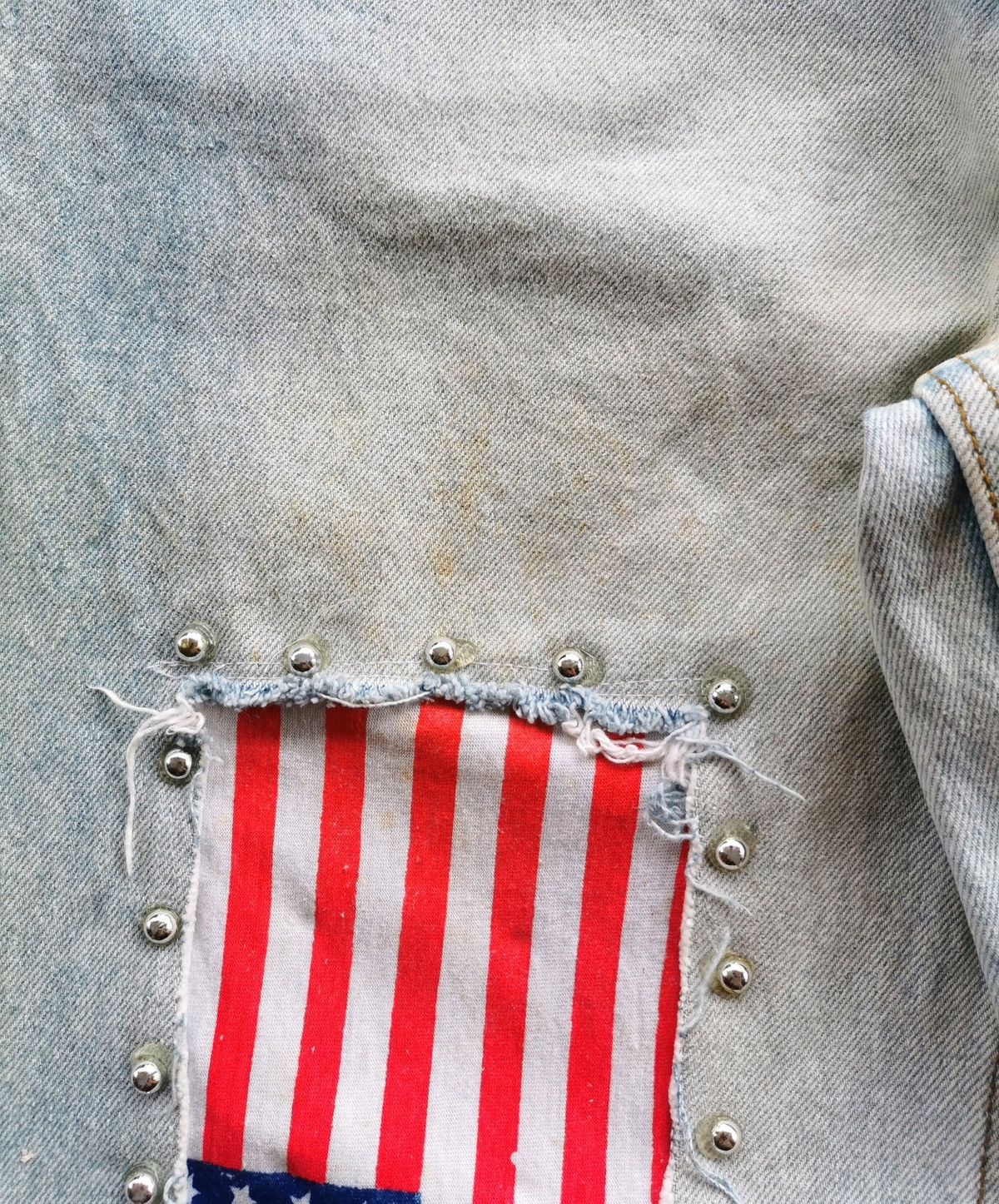 Other Kakachi USA Flag Studded Distressed Square Design Jeans Size US 28 / EU 44 - 5 Thumbnail