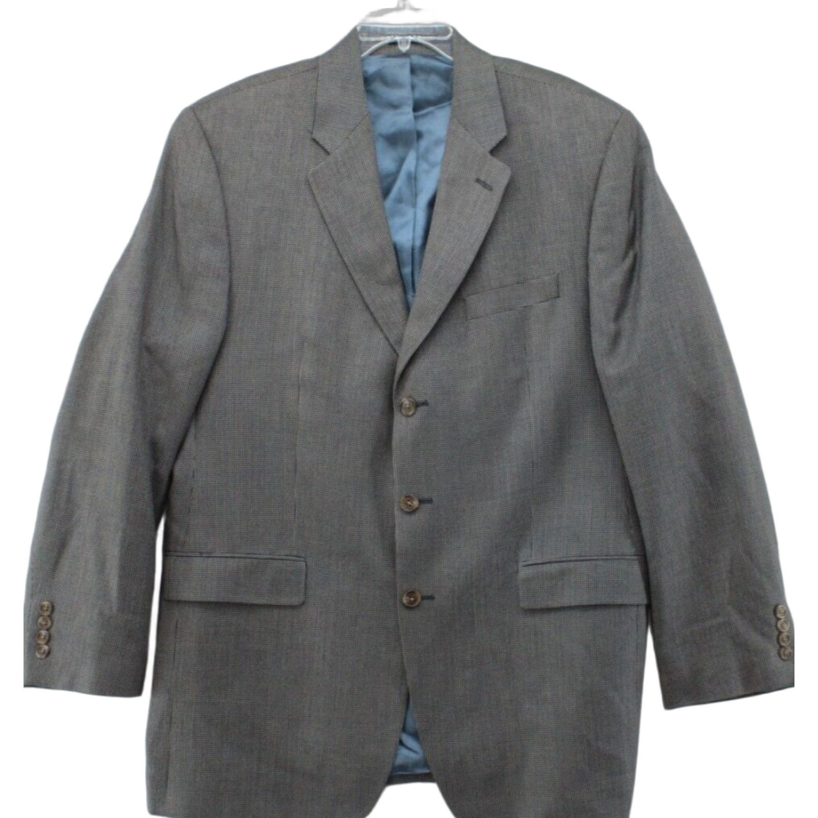 Ralph Lauren VINTAGE Ralph Lauren Blazer Men's 44L Gray Silk Wool Sport Jacket Union Preppy Office Size 44R - 1 Thumbnail
