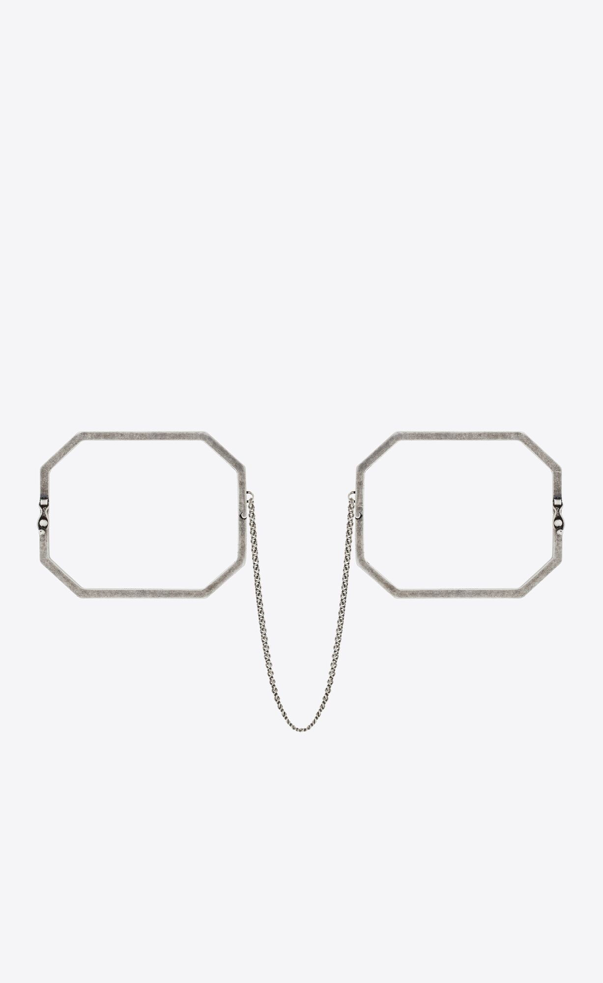 Saint Laurent Paris o1b1hav110425 Size: M / Octagon Handcuff Bracelets Silver Size ONE SIZE - 2 Thumbnail