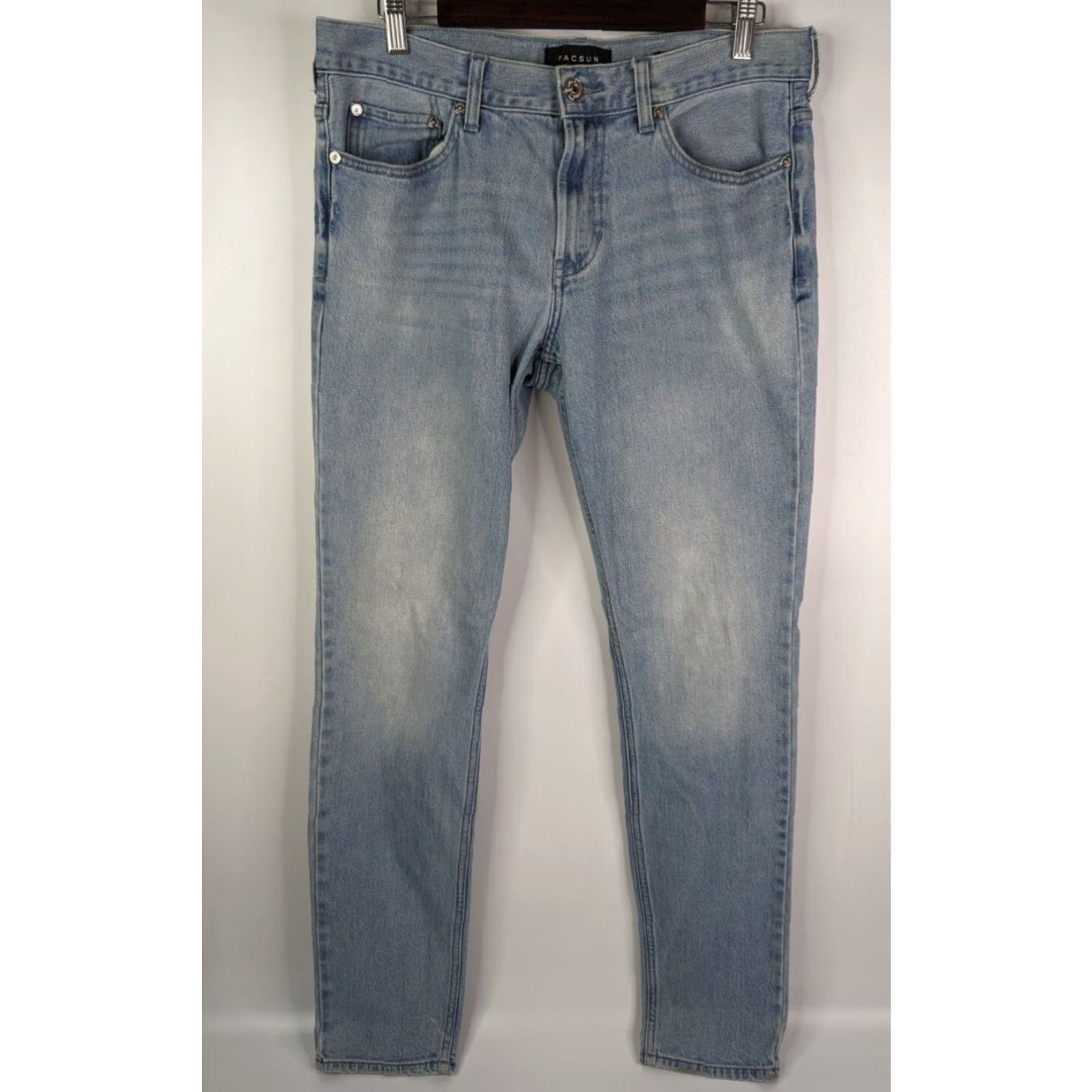 Pacsun Pacsun Jeans Skinny Light Wash Denim 33x33 Slim Stretch Comfort Zip Pockets Men Size US 33 - 2 Thumbnail