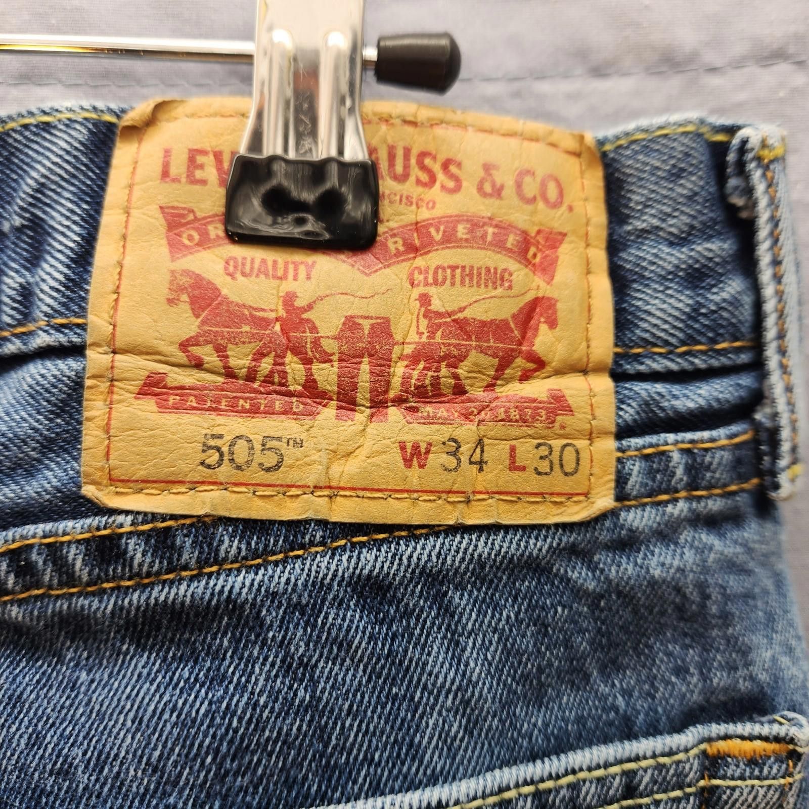 Levi's Levis 505 Jeans Medium Wash 34x30 Size US 34 / EU 50 - 9 Thumbnail