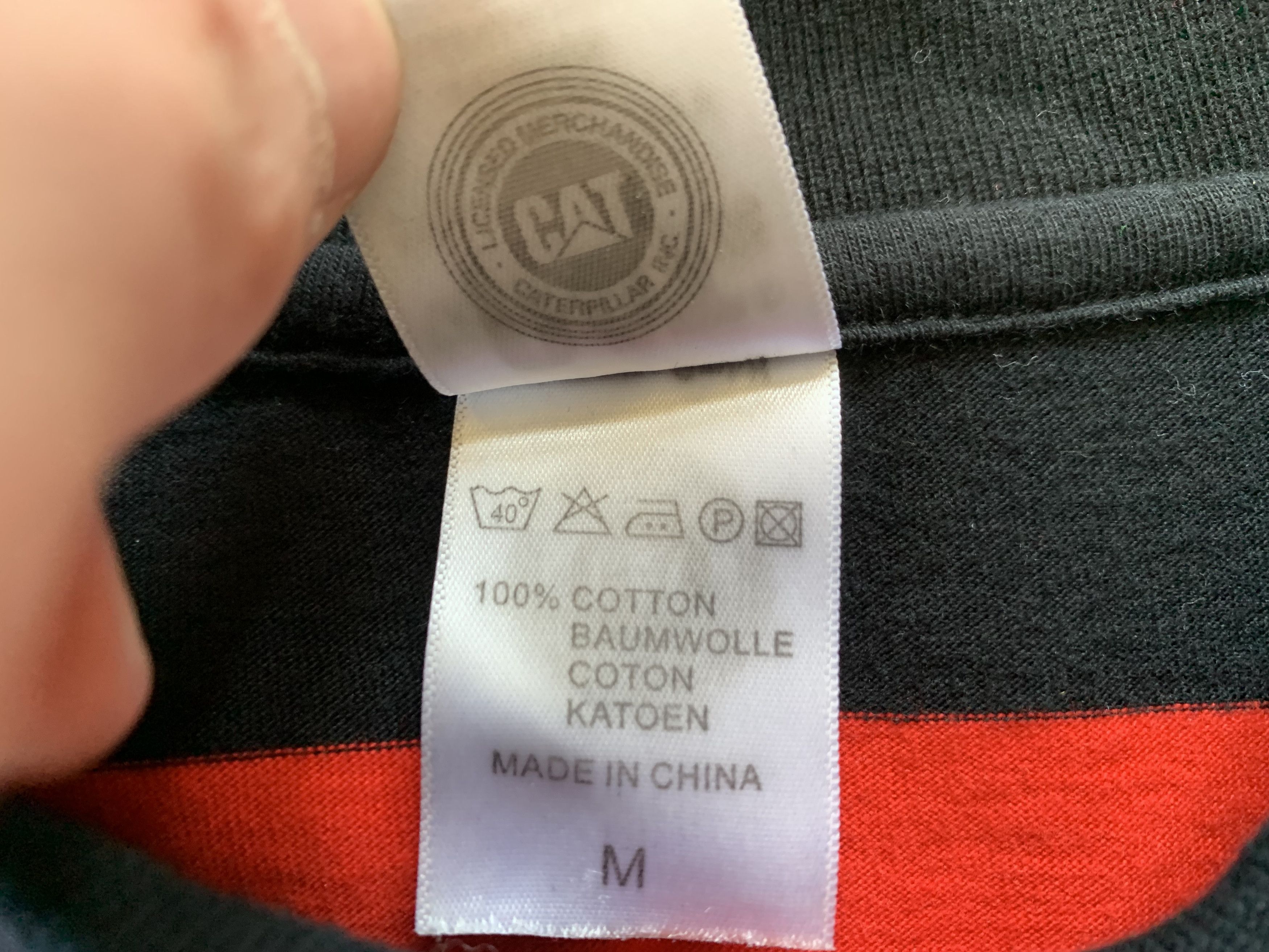 Caterpillar × Vintage Caterpillar Cotton Stripe Polo T-Shirt Size M / US 6-8 / IT 42-44 - 6 Thumbnail