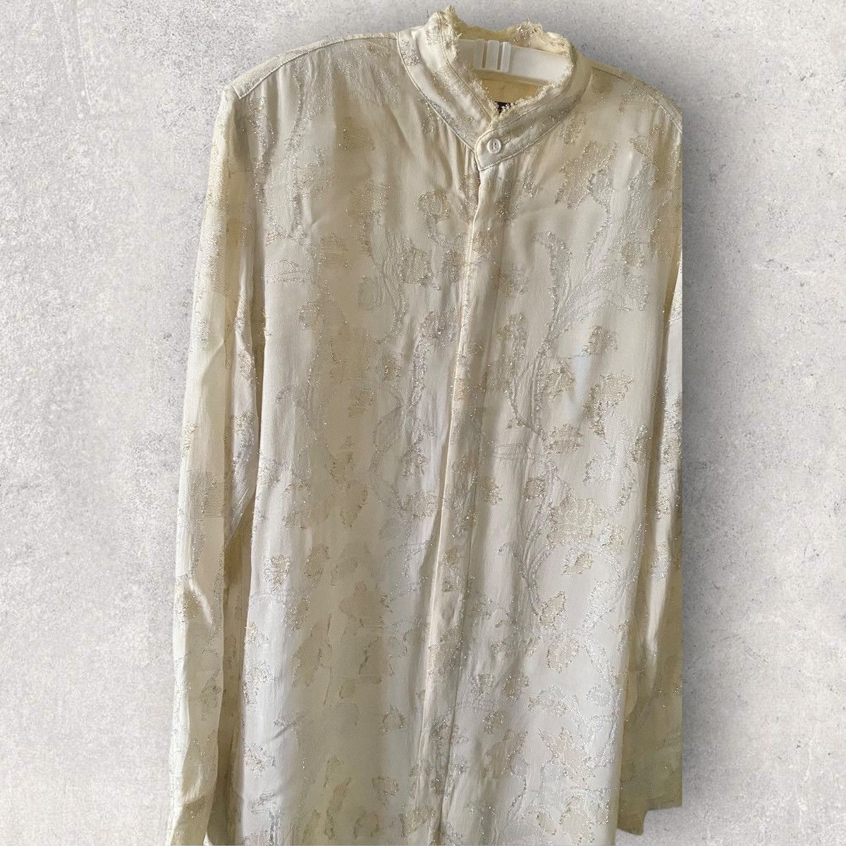 Yohji Yamamoto Y’s Pink Label Rayon Blend Jacquard Long Shirt Size M / US 6-8 / IT 42-44 - 2 Thumbnail